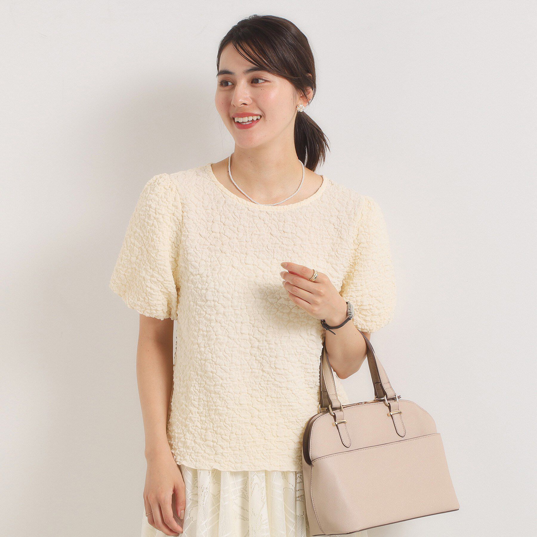 ITS&rsquo;DEMO「【手洗い可】ふくれジャカードプルオーバー」|Tシャツ・カットソー|