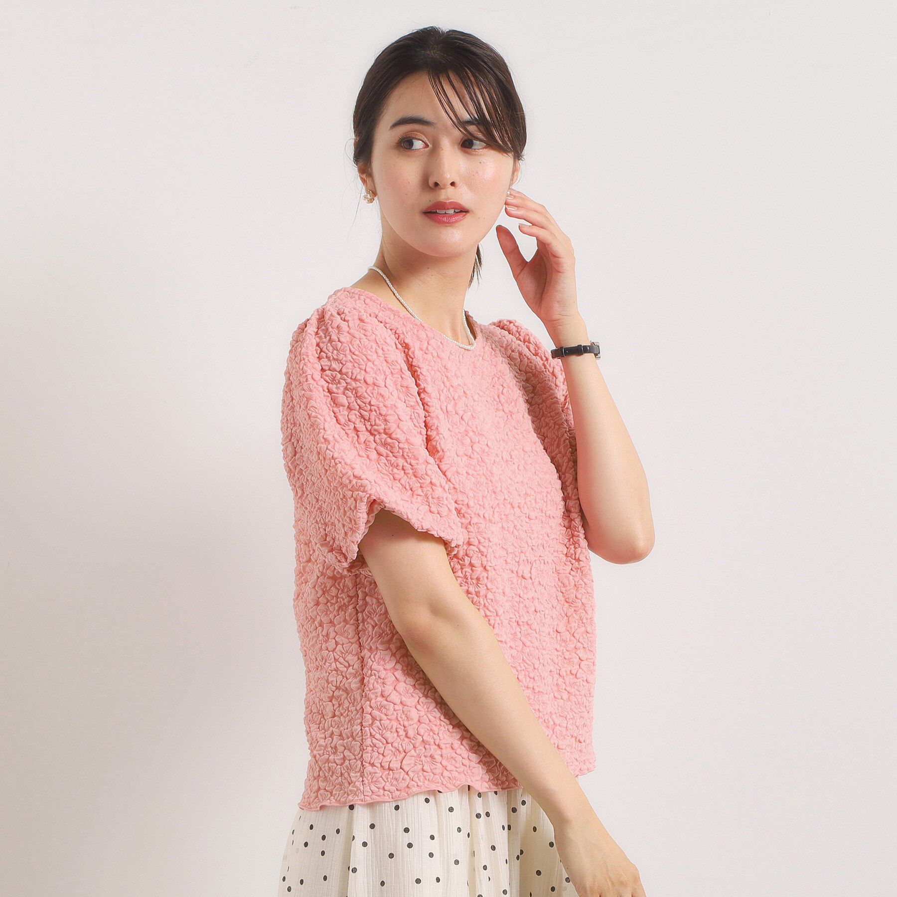 ITS&rsquo;DEMO「【手洗い可】ふくれジャカードプルオーバー」|Tシャツ・カットソー|