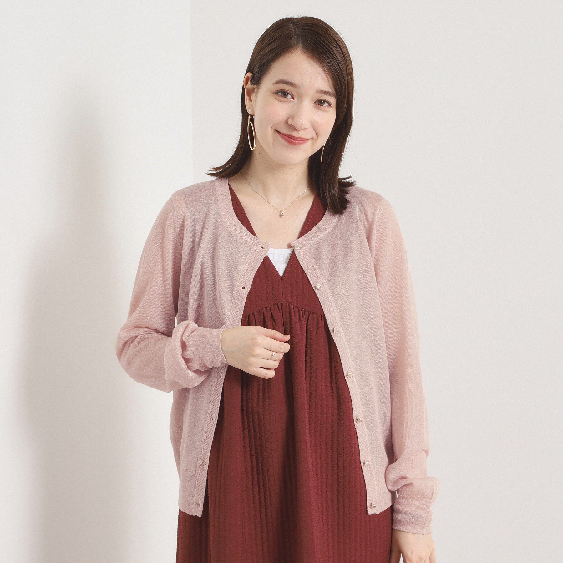 ITS&rsquo;DEMO「【手洗い可】ラメクルーカーディガン」|カーディガン|