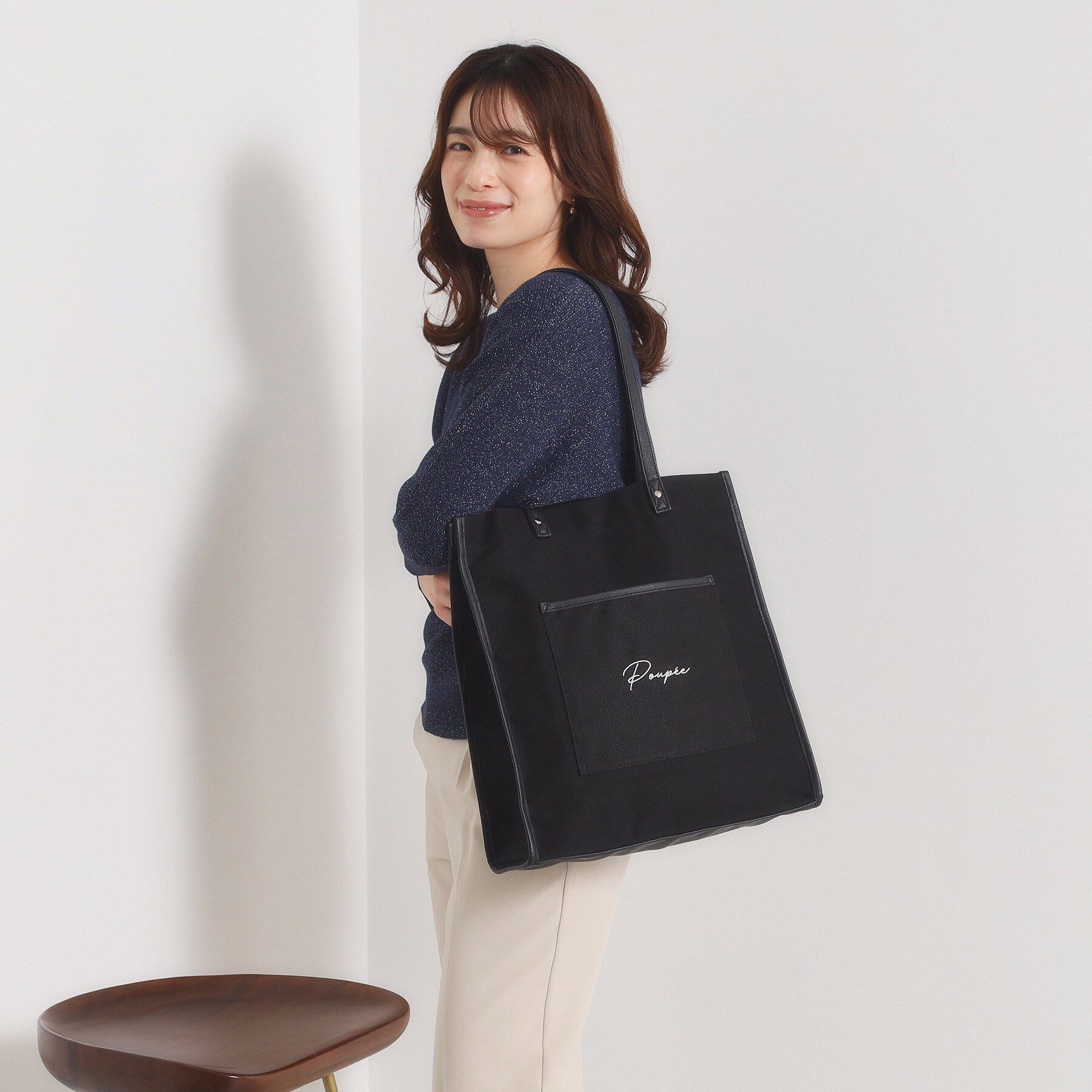 ITS&rsquo;DEMO「【推し活／A4対応】合皮パイピングキャンバストート」|トートバッグ|