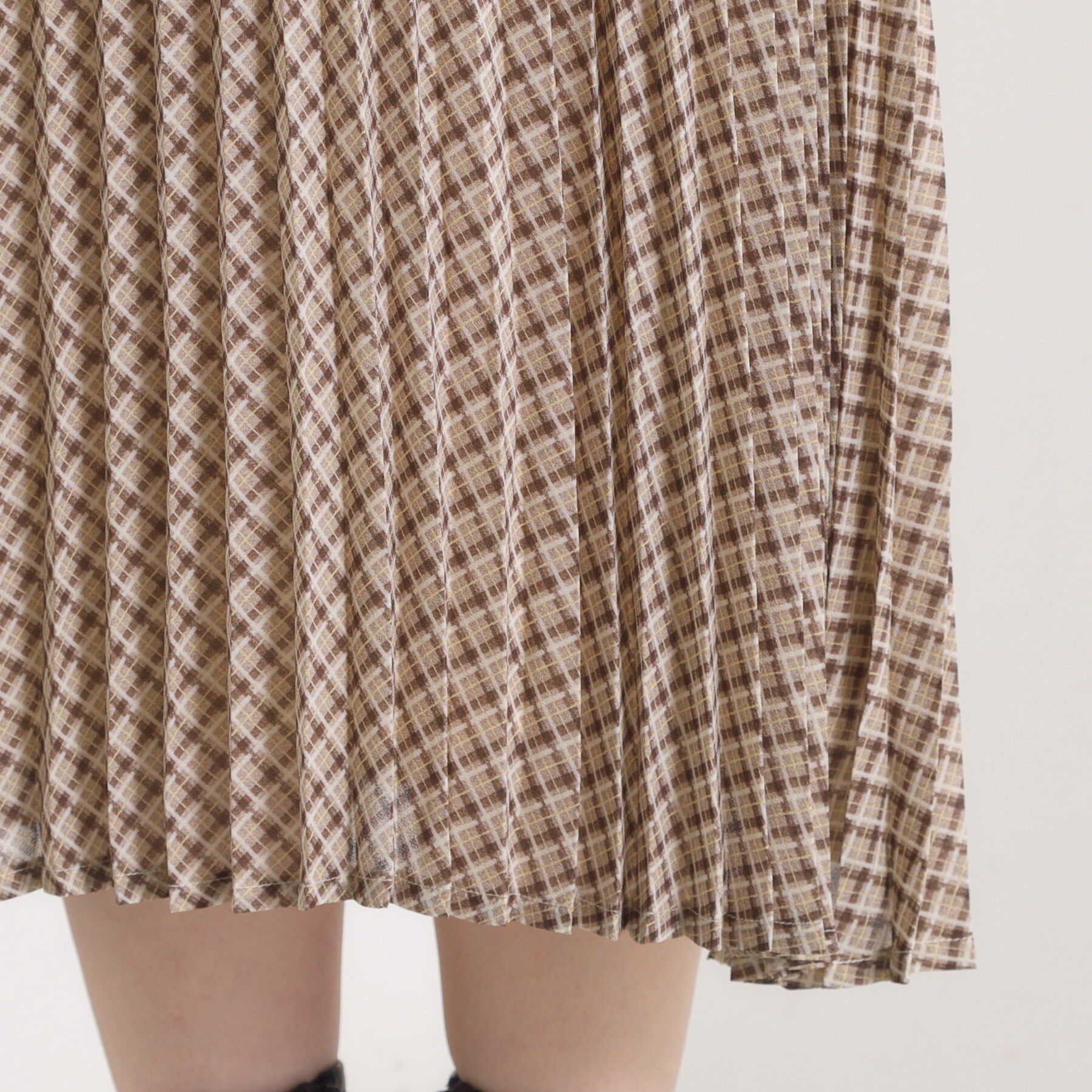 ITS&rsquo;DEMO「【手洗い可／セットアップ可】チェックプリーツスカート」|スカート|