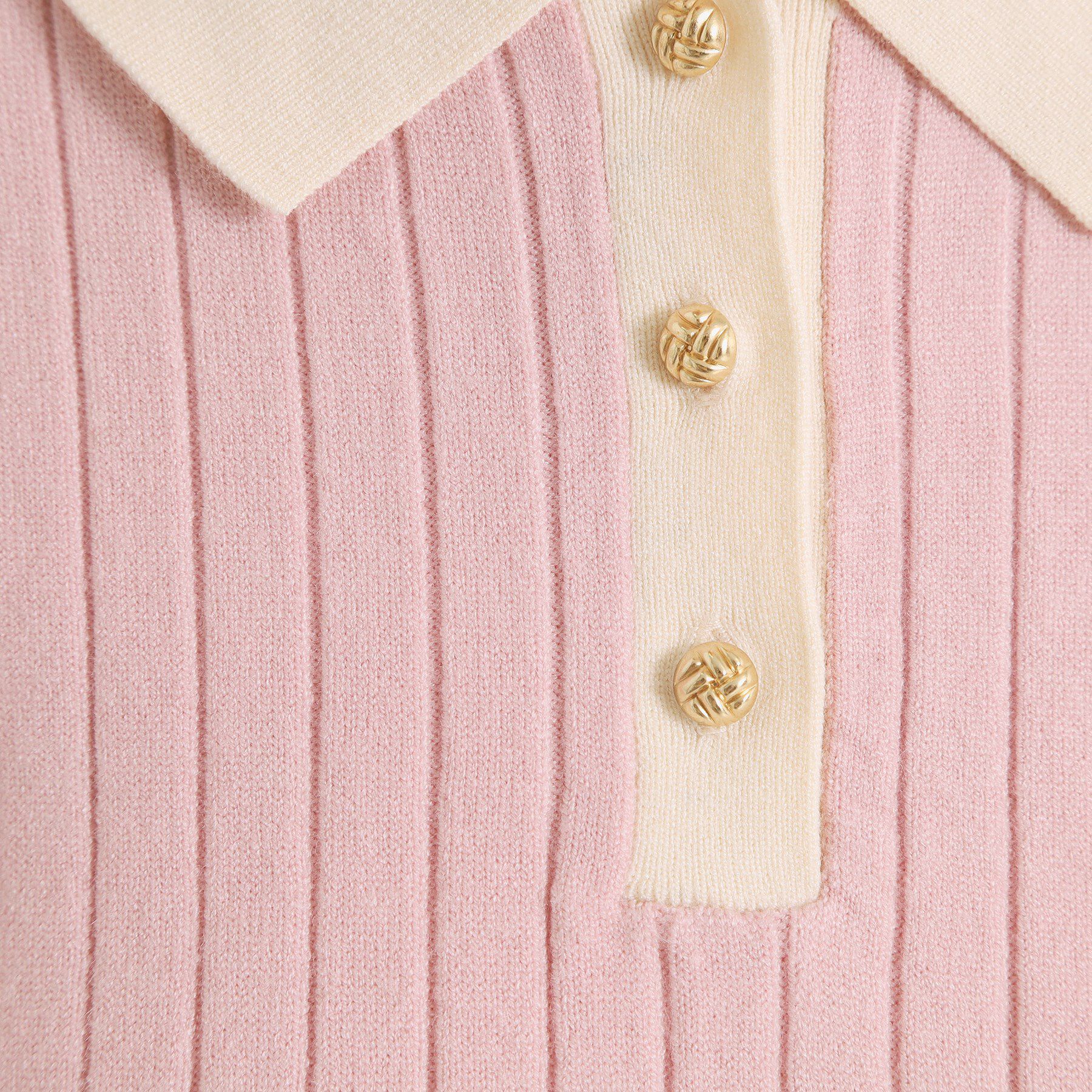 ITS&rsquo;DEMO「【手洗い可】配色ポロ襟リブニット」|ニット・セーター|