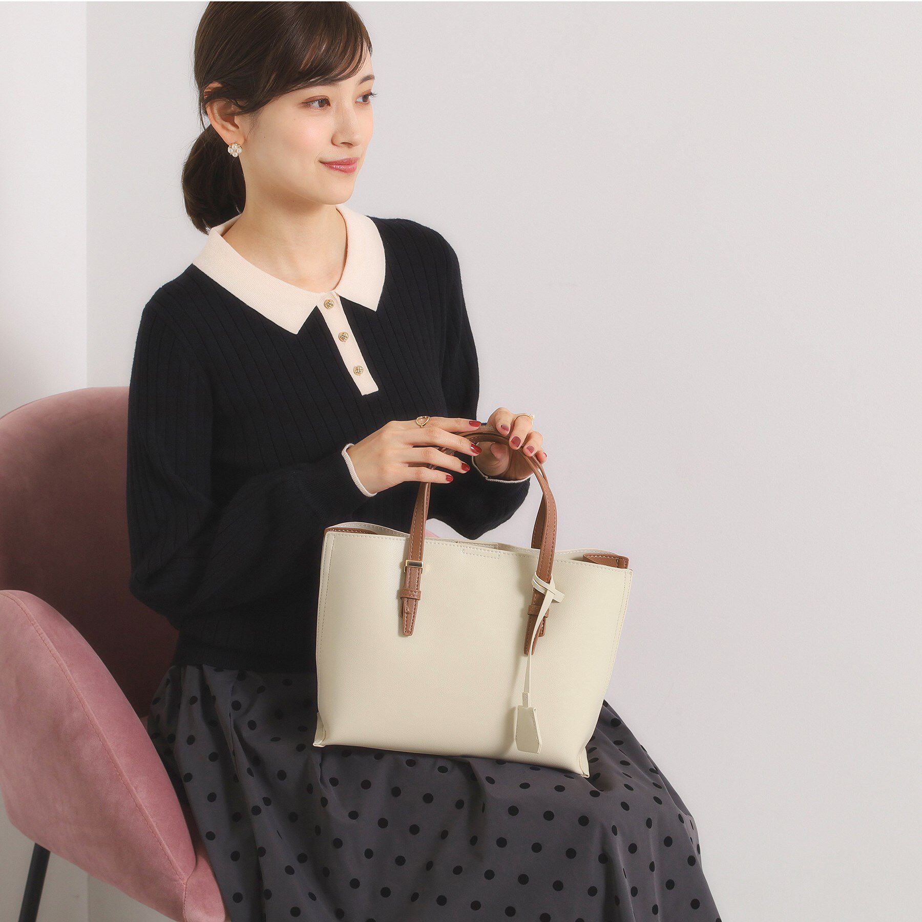 ITS&rsquo;DEMO「軽量合皮2WAYトート」|トートバッグ|