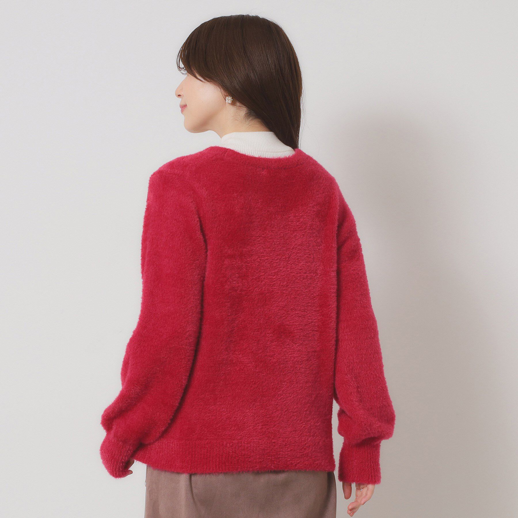 ITS&rsquo;DEMO「【手洗い可】フェザーヤーンVカーディガン」|カーディガン|