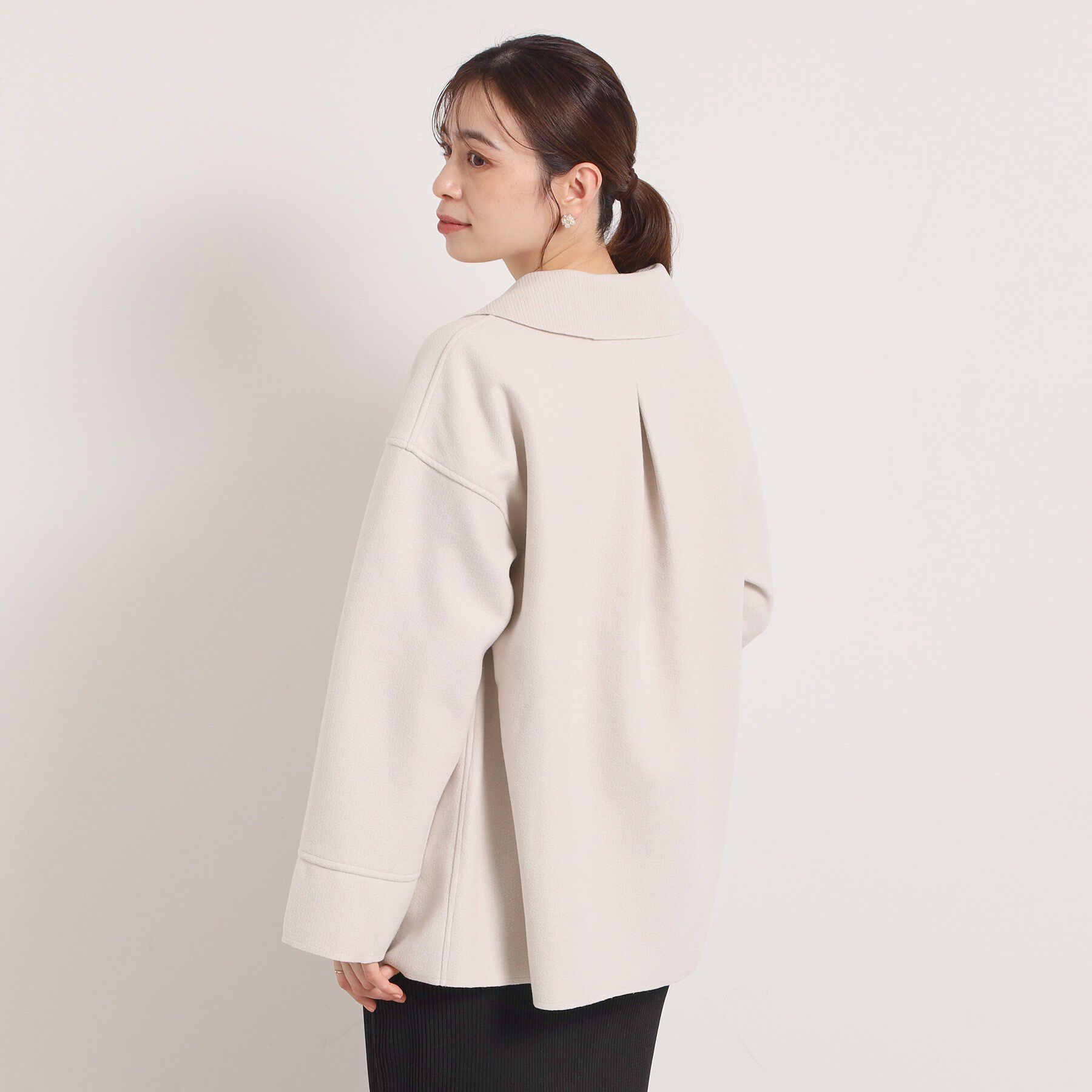 ITS&rsquo;DEMO「裏リブミディ丈ダブルコート」|チェスターコート|