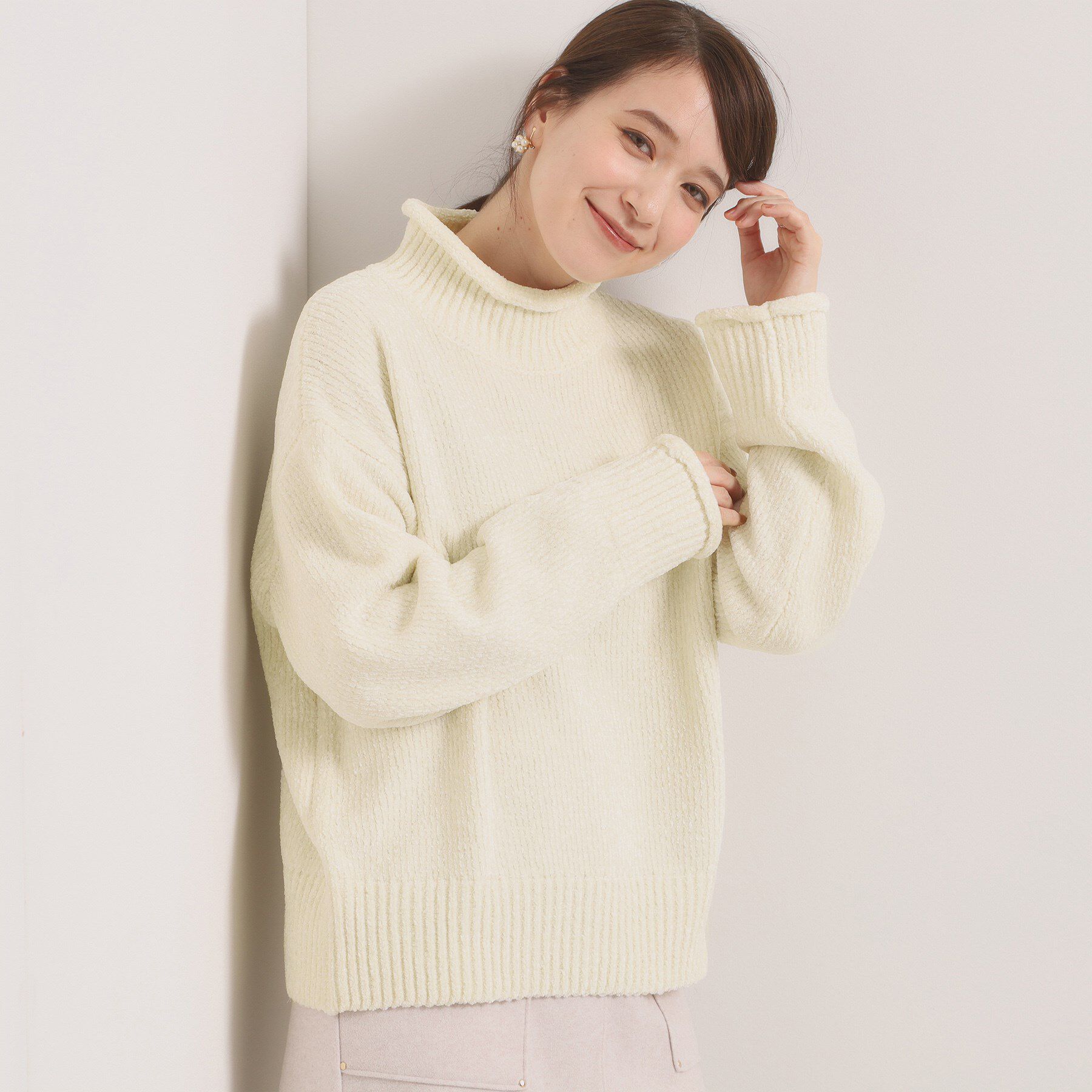 ITS&rsquo;DEMO「【手洗い可】ベロアモールニット」|ニット・セーター|