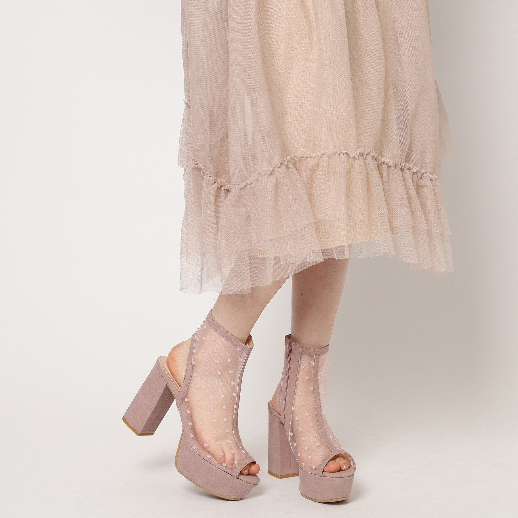 ESPERANZA「厚底ラク盛りブーツヒールサンダル」|ショートブーツ|