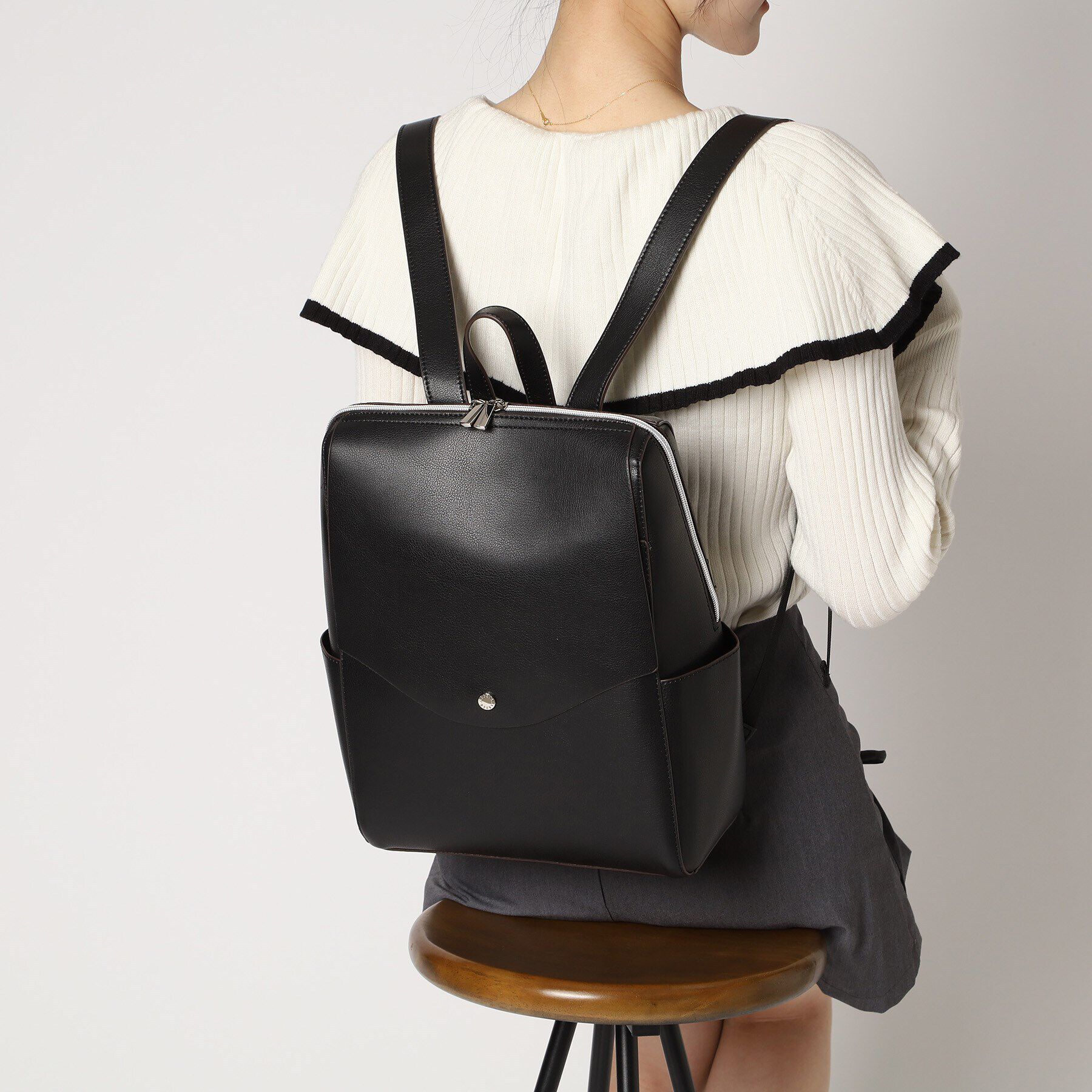 Ober Tashe「軽量合皮縦型A4リュック」|リュック|