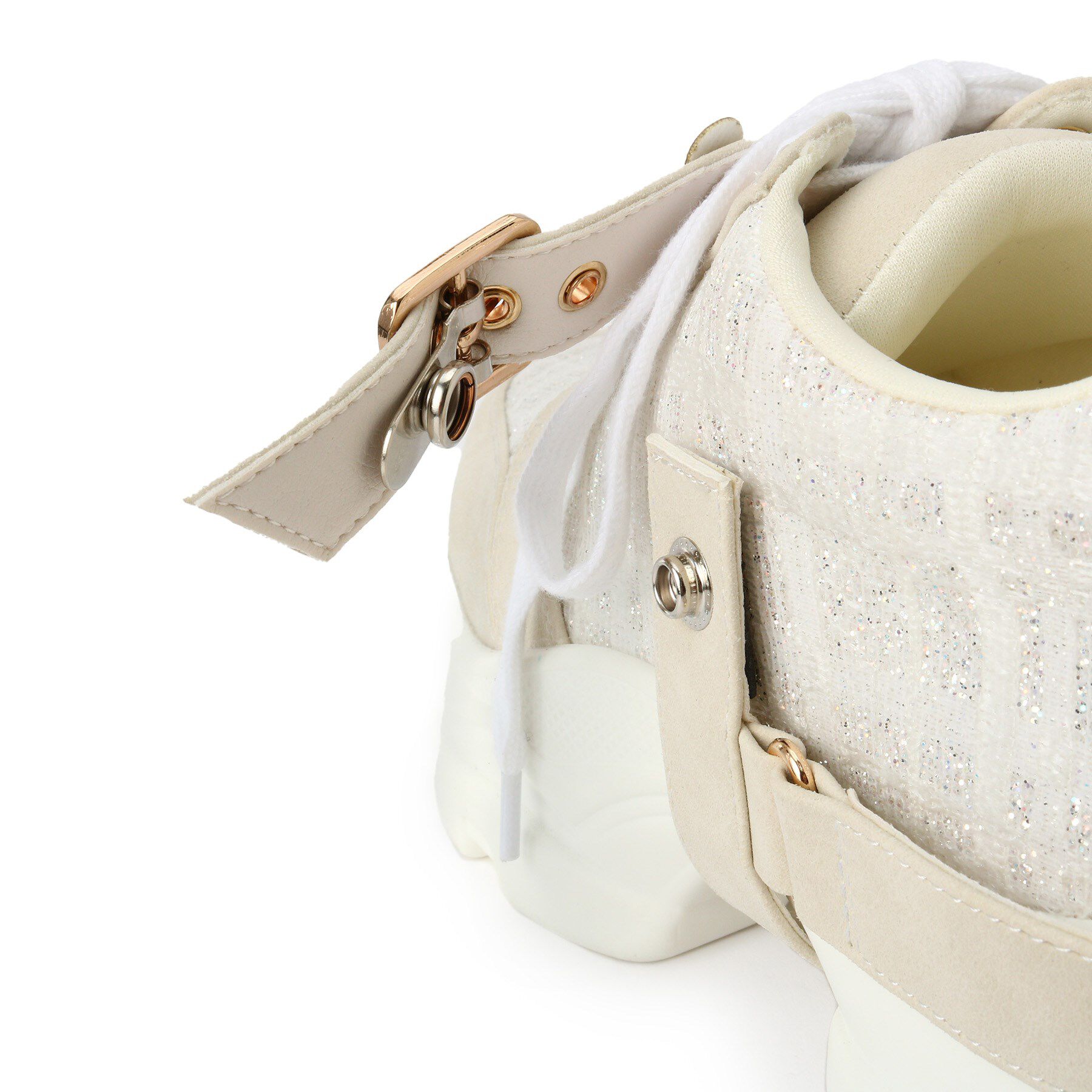 ESPERANZA「ツイード風フラワーベルト厚底スニーカー」|スニーカー|