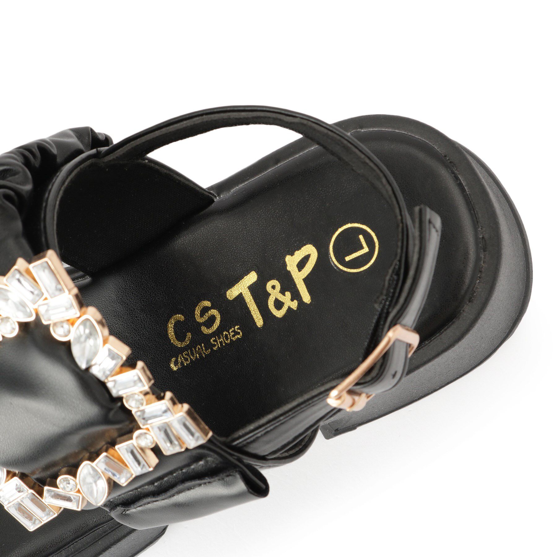 csT&P「バックル付きギャザーサンダル」|サンダル|