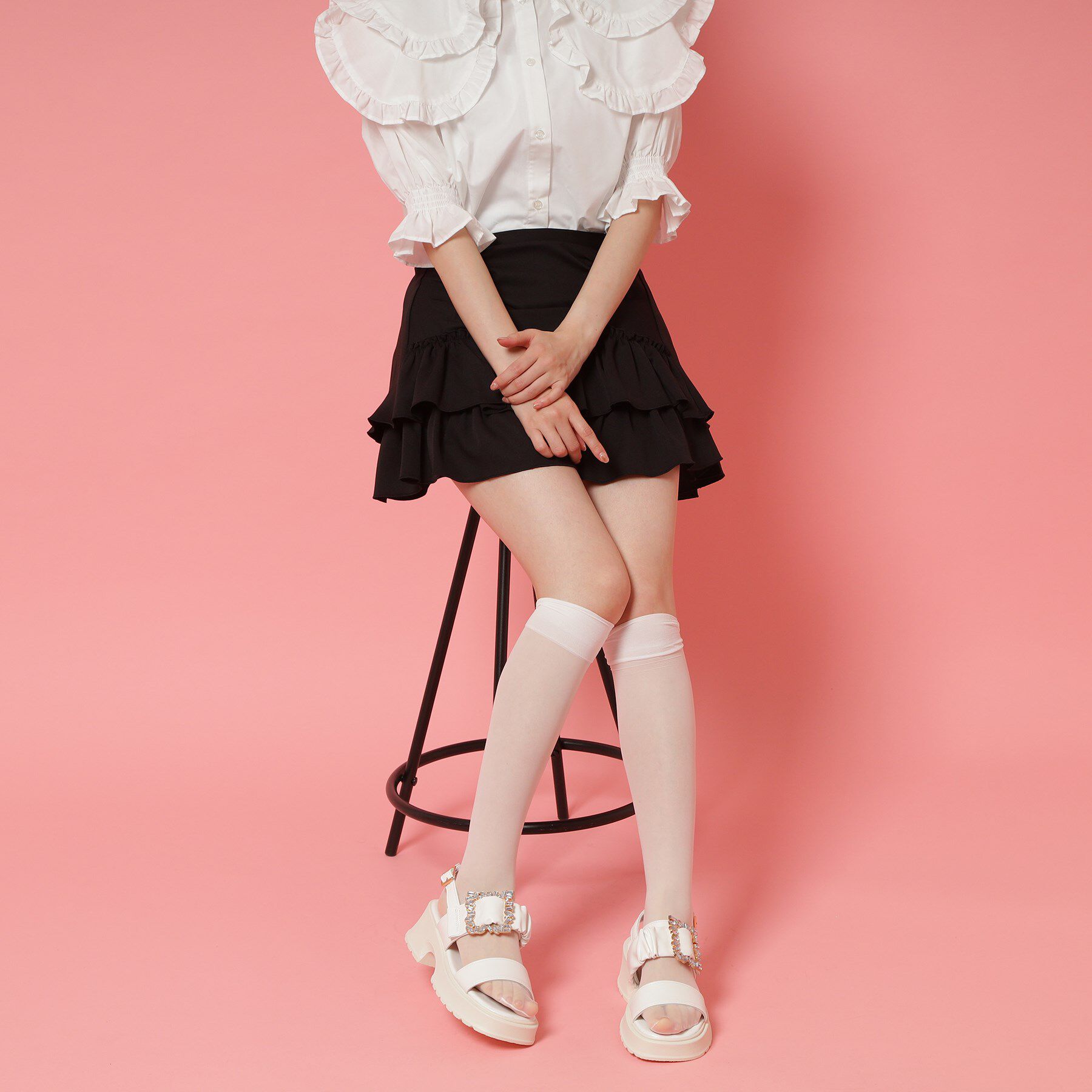 csT&P「バックル付きギャザーサンダル」|サンダル|