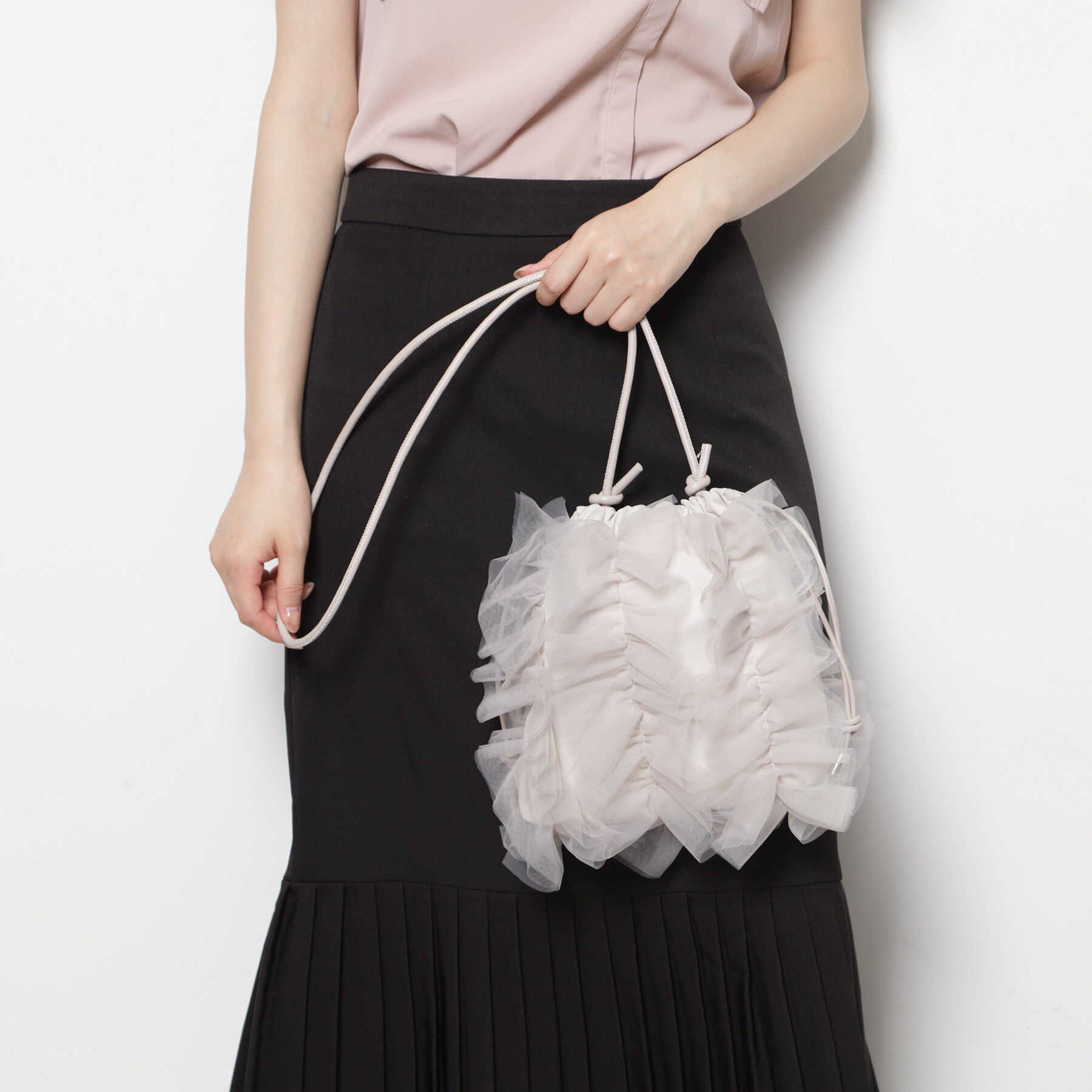ESPERANZA「チュールフリル巾着ショルダーバッグ」|ショルダー・メッセンジャー|