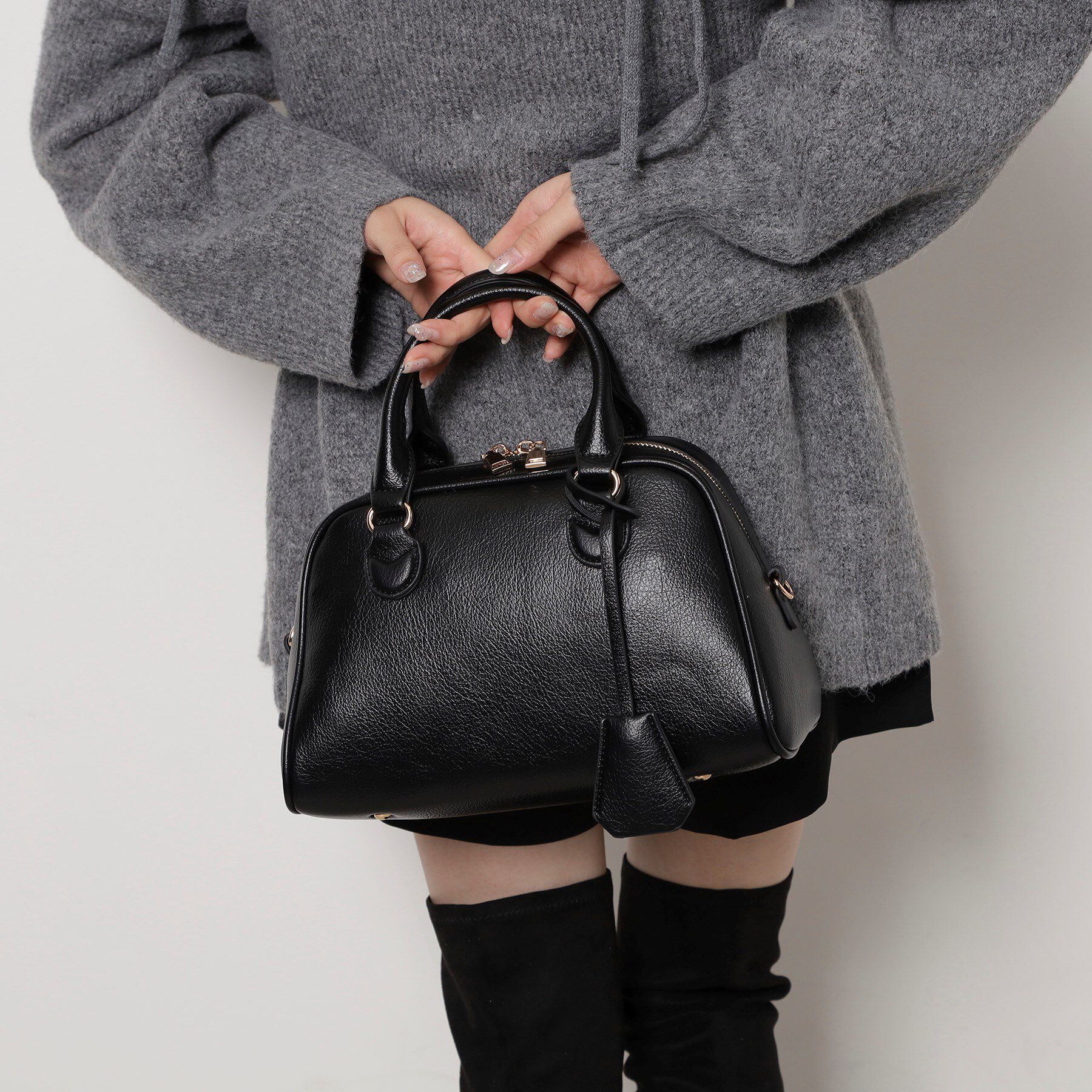 ESPERANZA「シボフェイクレザー2WAYボストンバッグ」|ボストンバッグ|