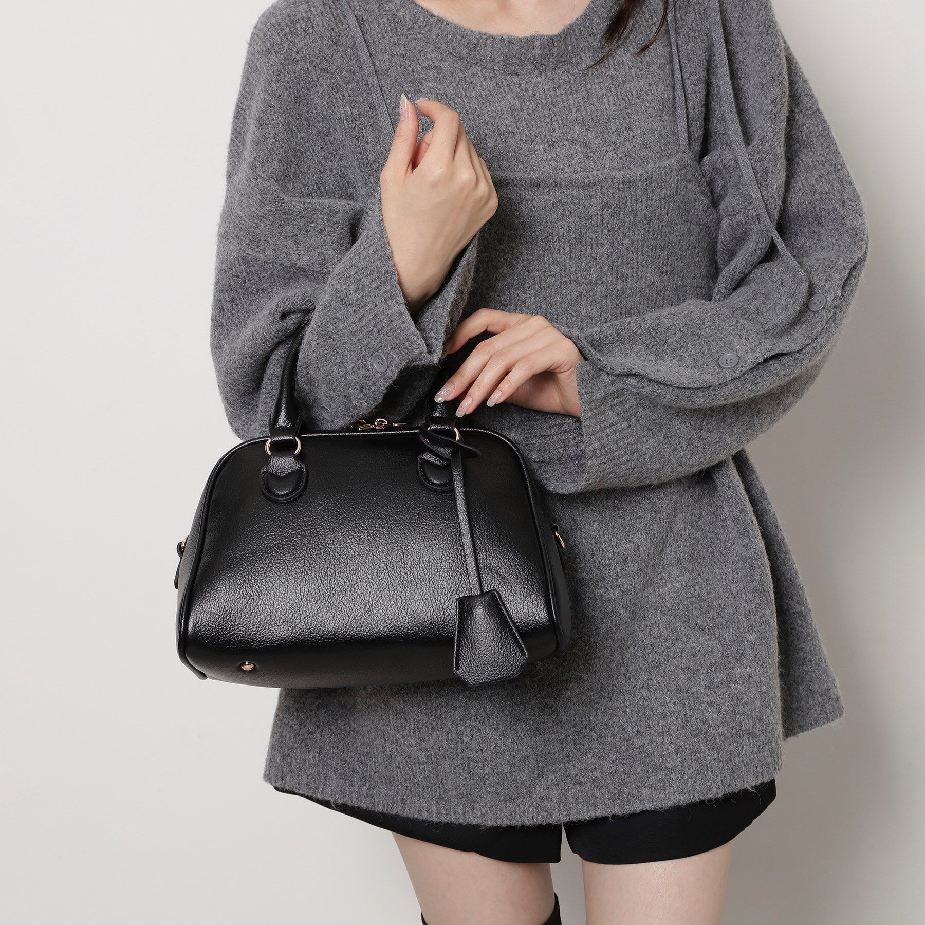 ESPERANZA「シボフェイクレザー2WAYボストンバッグ」|ボストンバッグ|