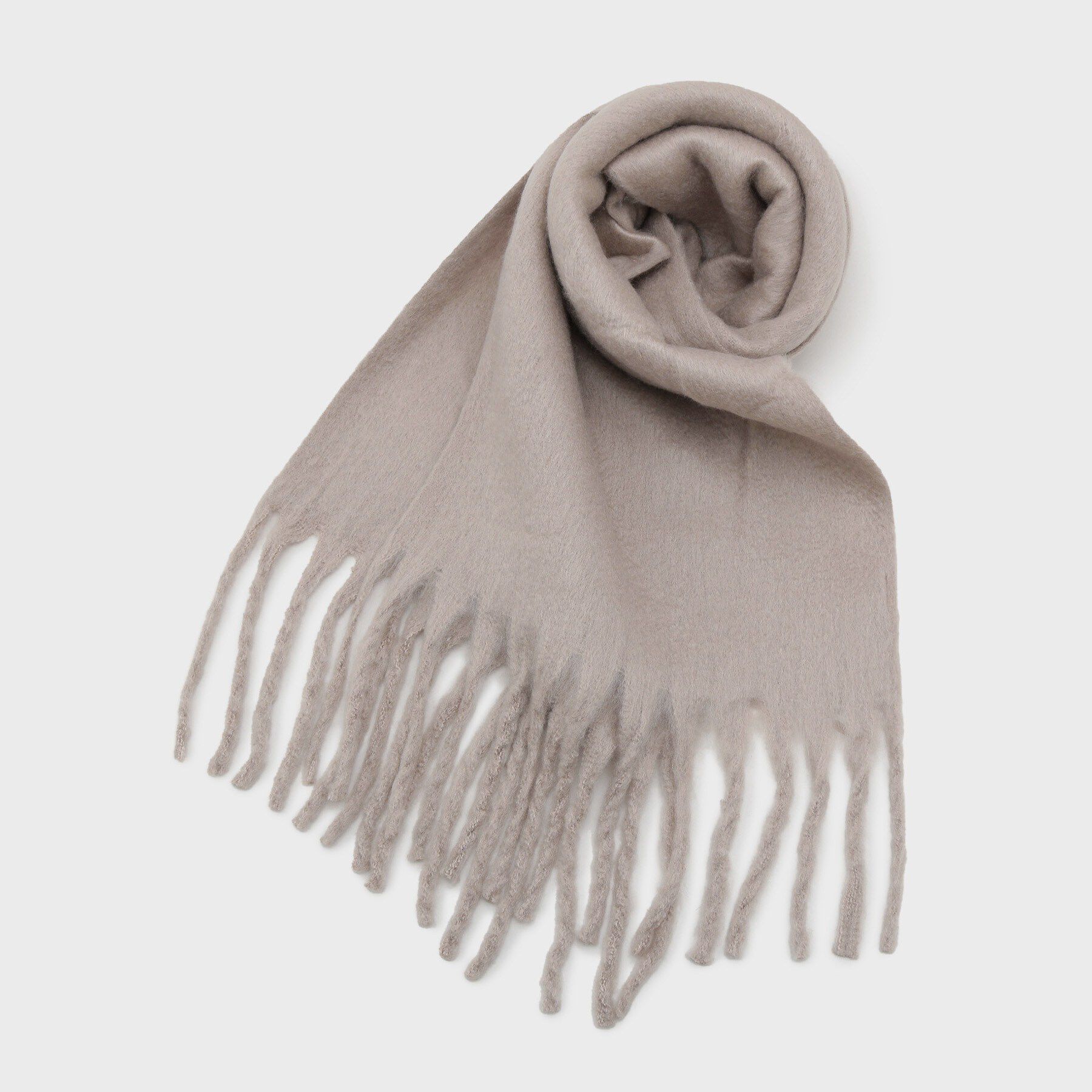 Ober Tashe「厚手起毛無地ストール」|ストール|チャコールグレー(0