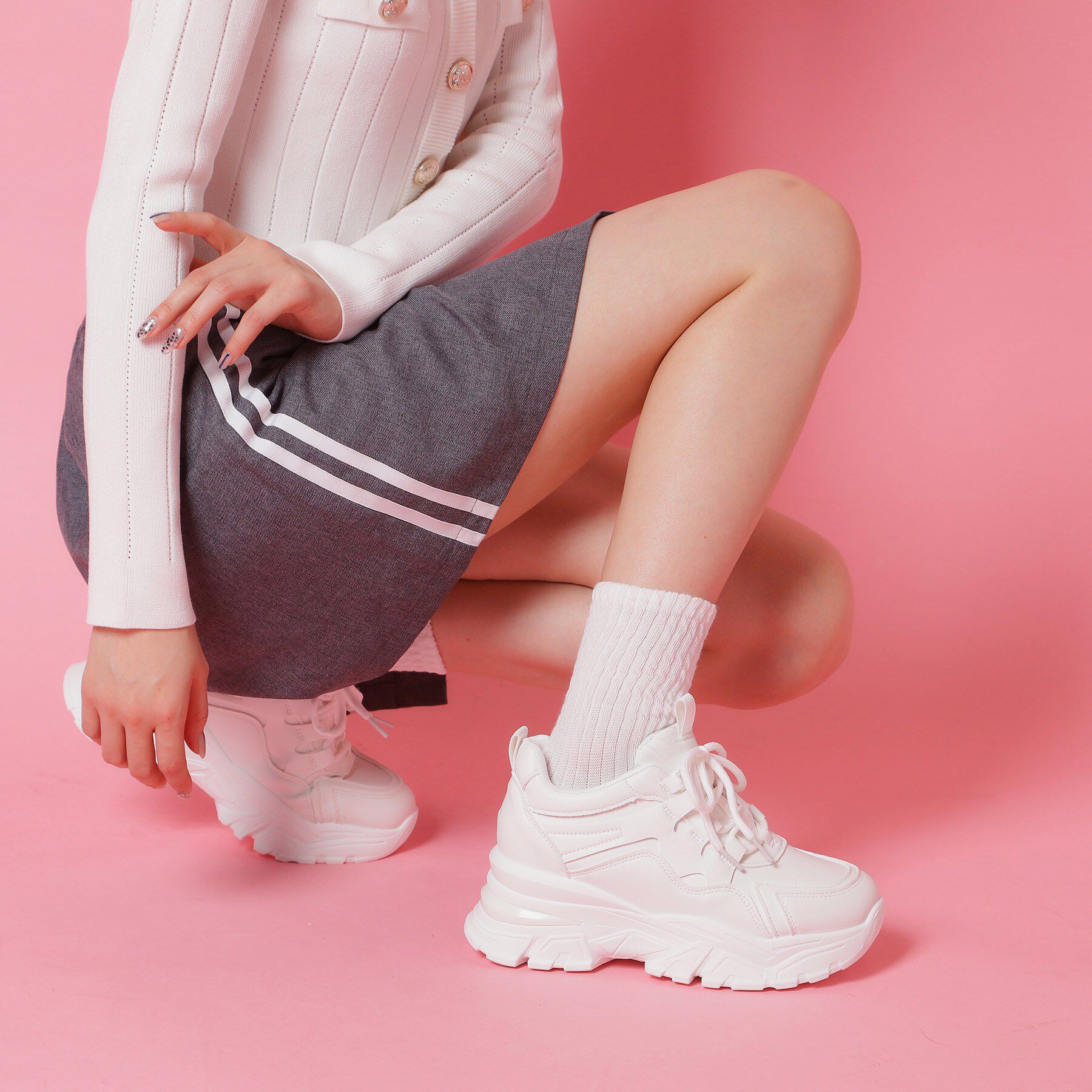 csT&P「厚底スニーカー」|スニーカー|アイボリー(004)