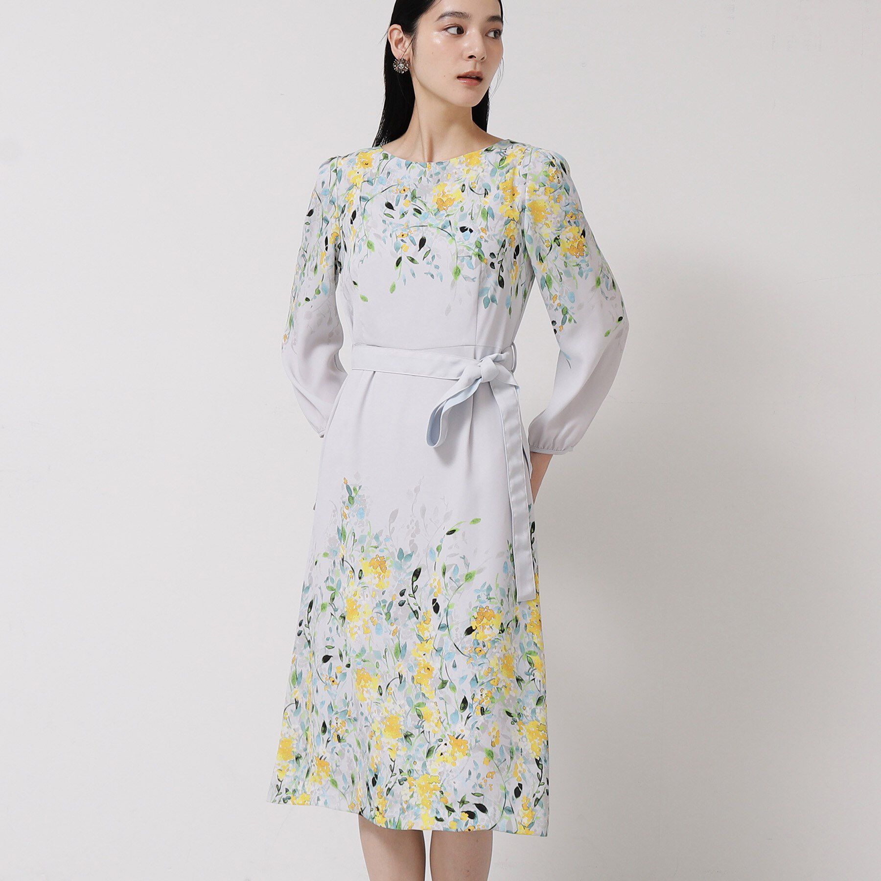 SunaUna「【&yours project／SS～L】パネル柄ワンピース」|ワンピース|グレー(112)