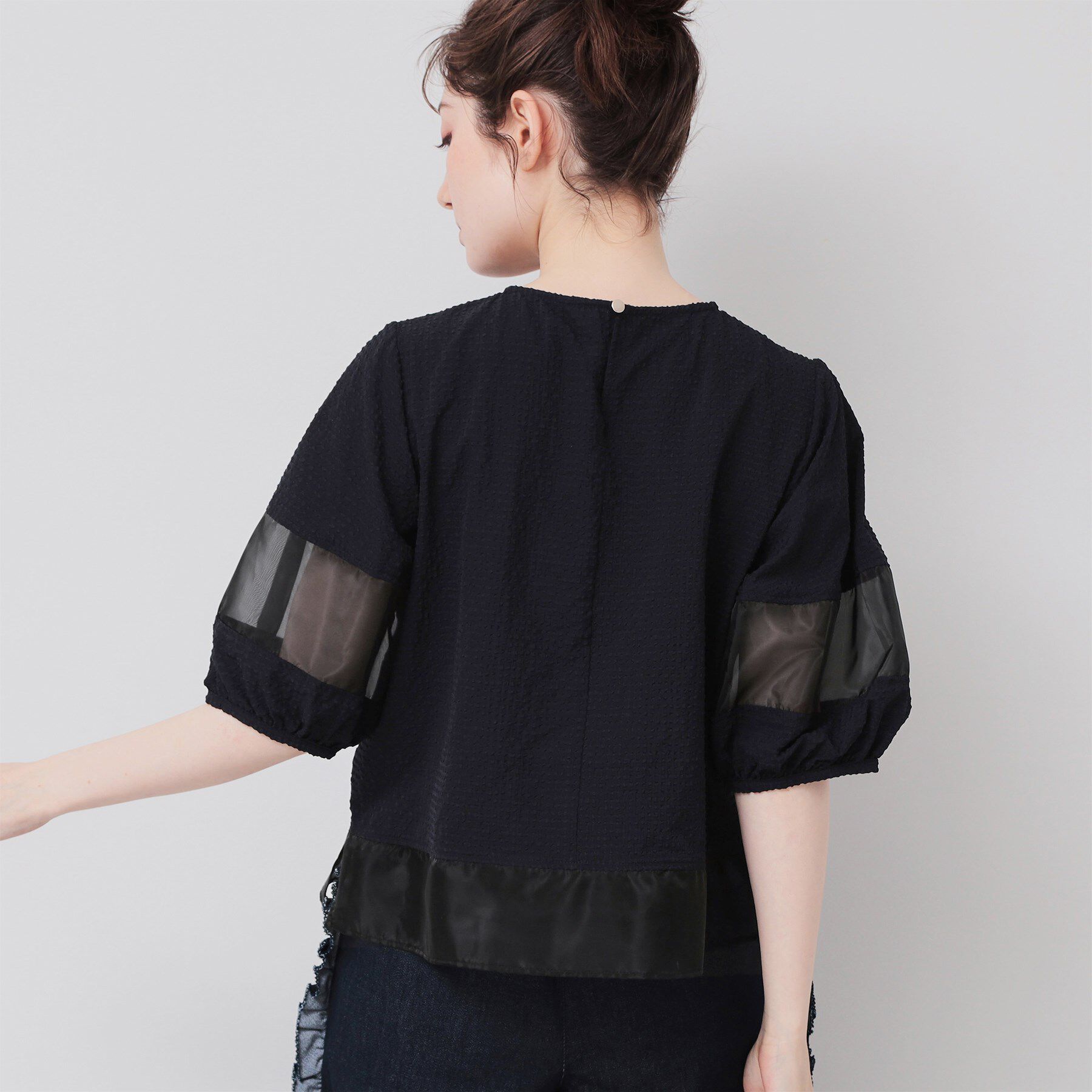 SunaUna「【7分袖】ボリュームパフスリーブ袖トップス」|シャツ・ブラウス|
