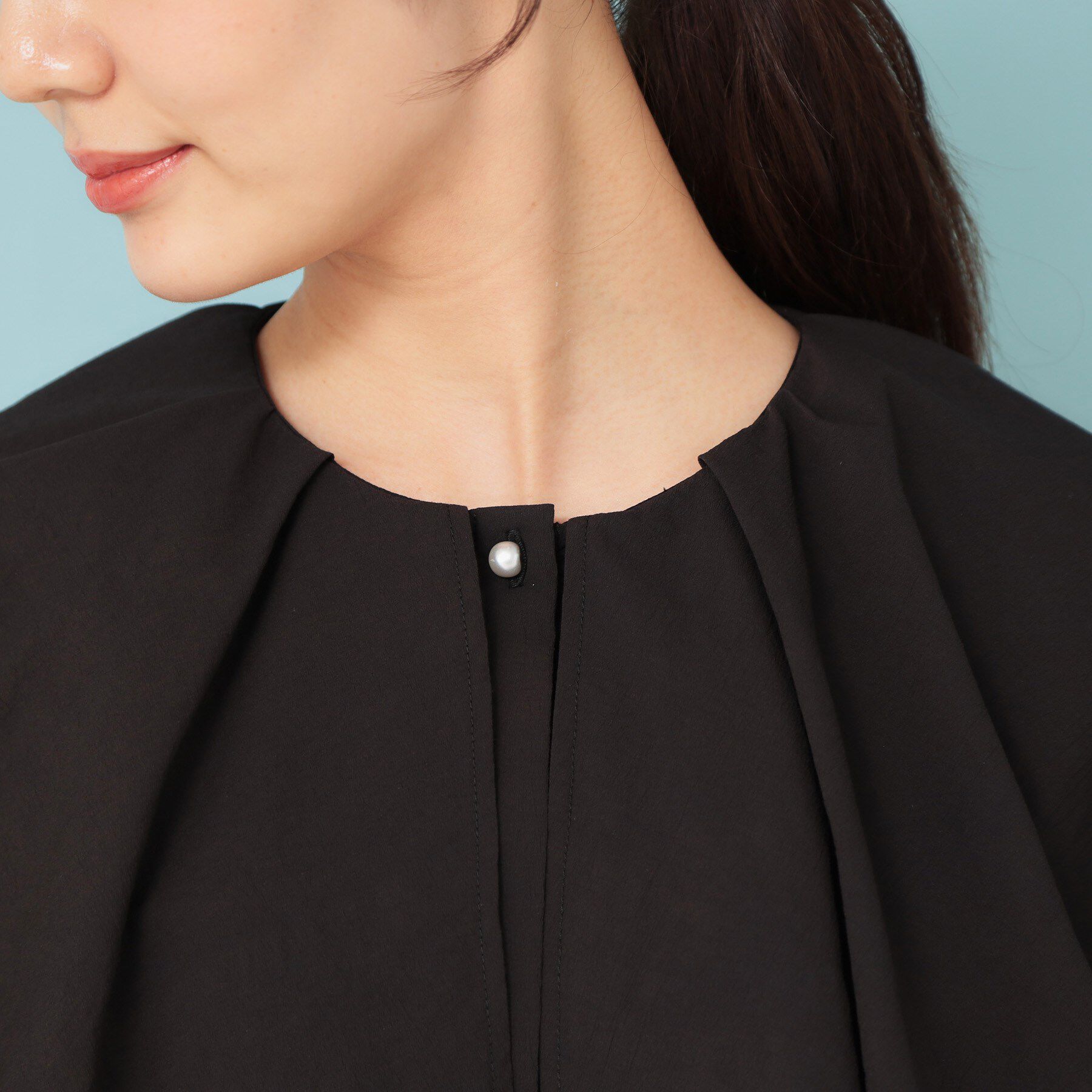 SunaUna「【フェミニン】ケープカラーブラウス」|シャツ・ブラウス|