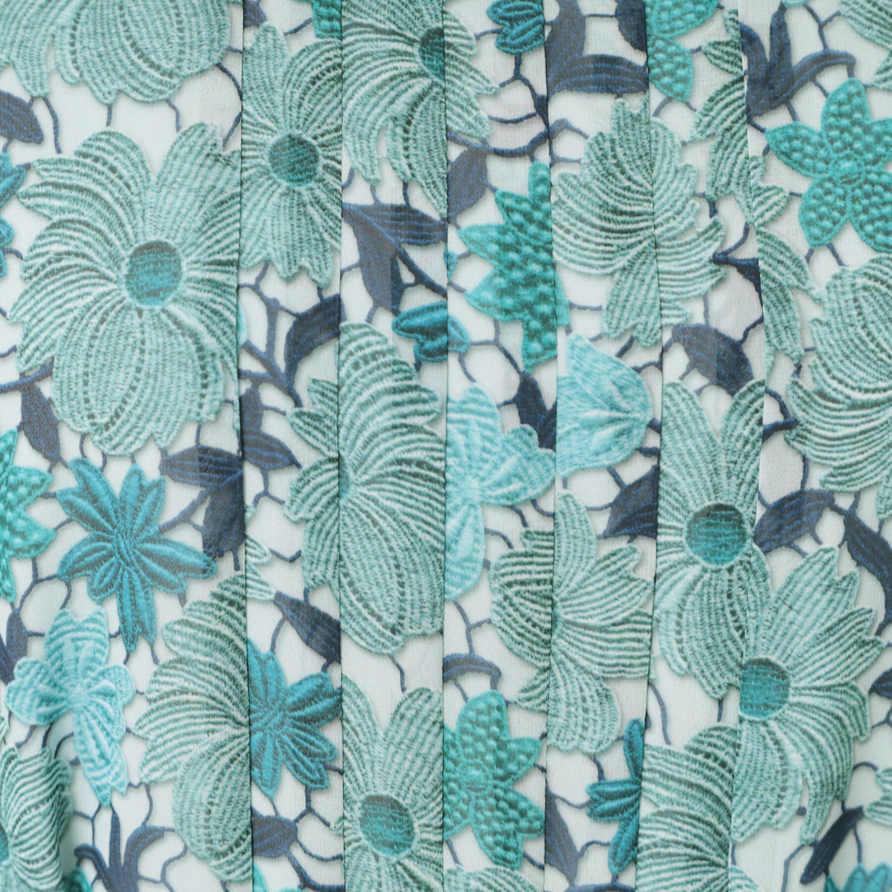 SunaUna「【&yours project／SS～L】レース柄プリーツワンピース」|ワンピース|