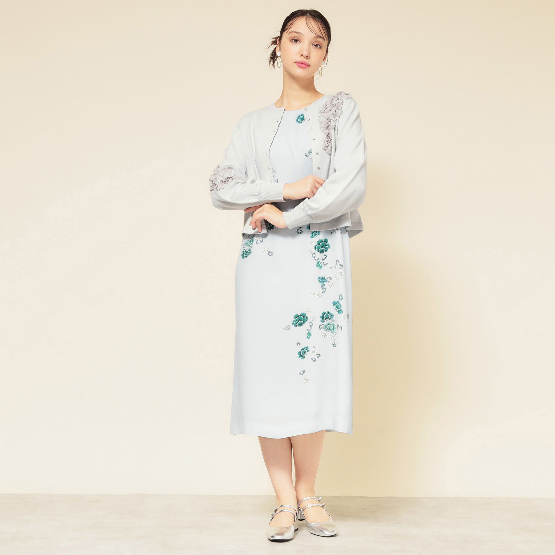 SunaUna「【co creation and yours／SS～L】花柄パネルワンピース」|ワンピース|