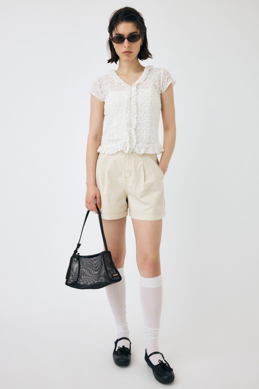 MOUSSY「RUFFLE LACE ノースリーブトップス」|Tシャツ・カットソー|