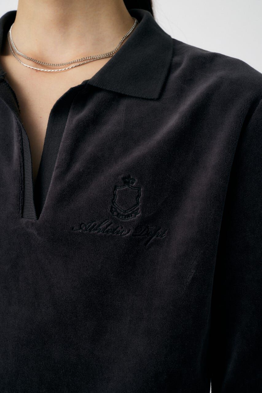 MOUSSY「VELOUR POLO ロングスリーブＴシャツ」|Tシャツ・カットソー|