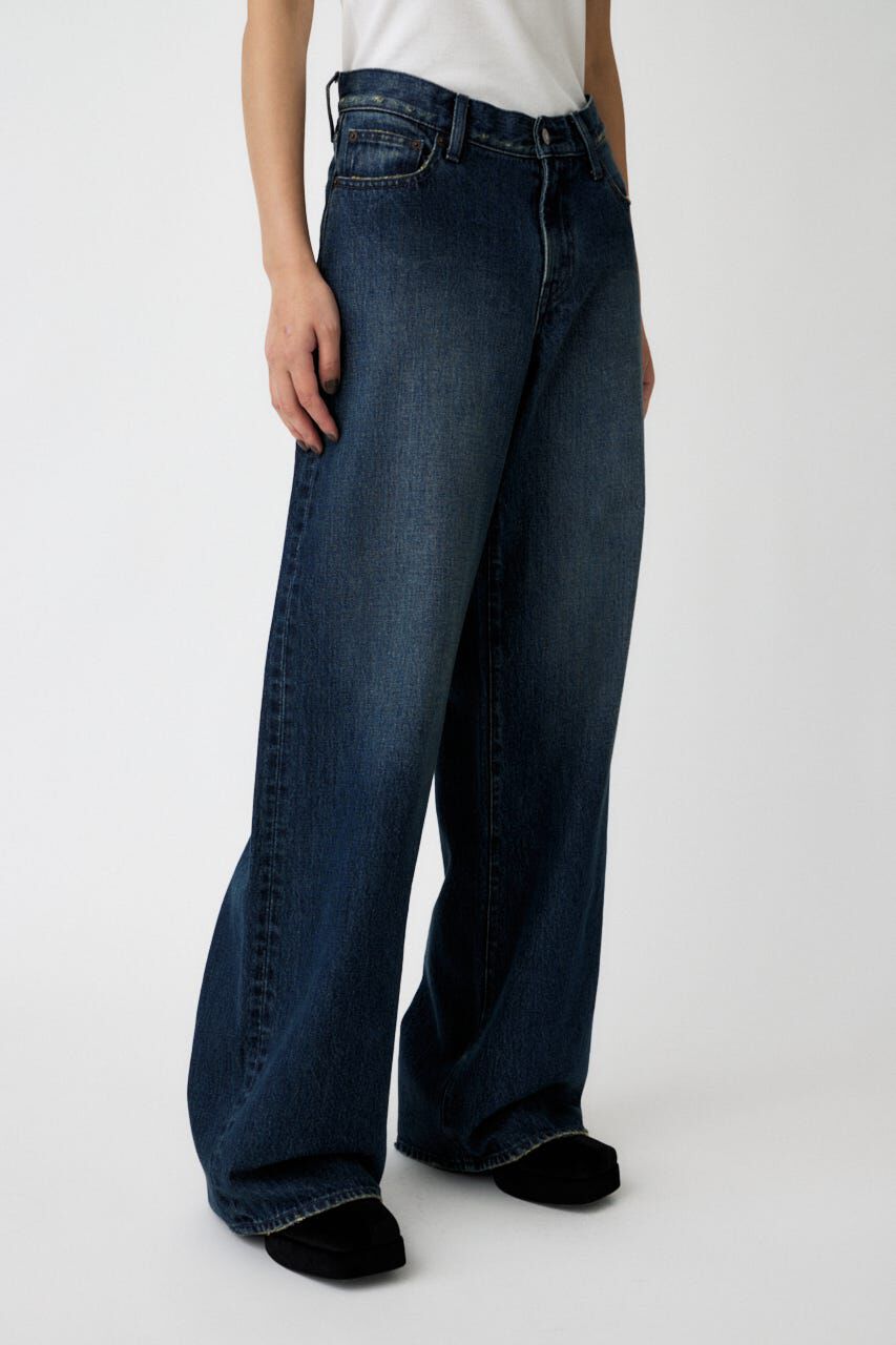 MOUSSY「LOW SLUNG WIDE ストレート」|デニム|
