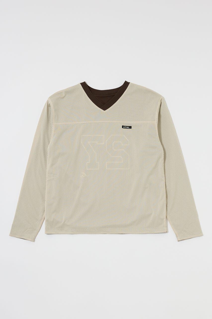 MOUSSY「REVERSIBLE MESH L/S TSJ」|Tシャツ・カットソー|ECRU