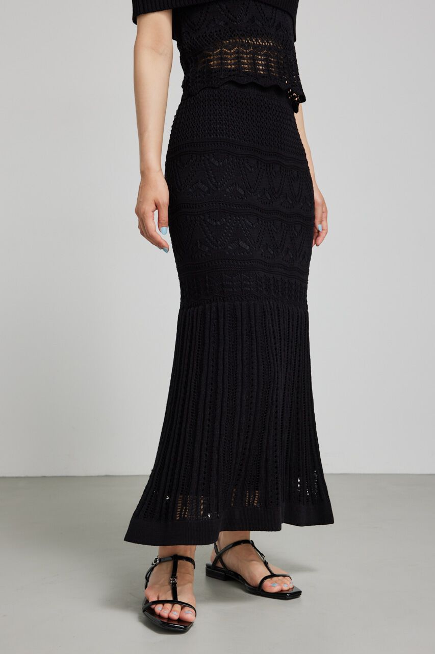 rienda「クロシェマーメイドニットスカート」|スカート|