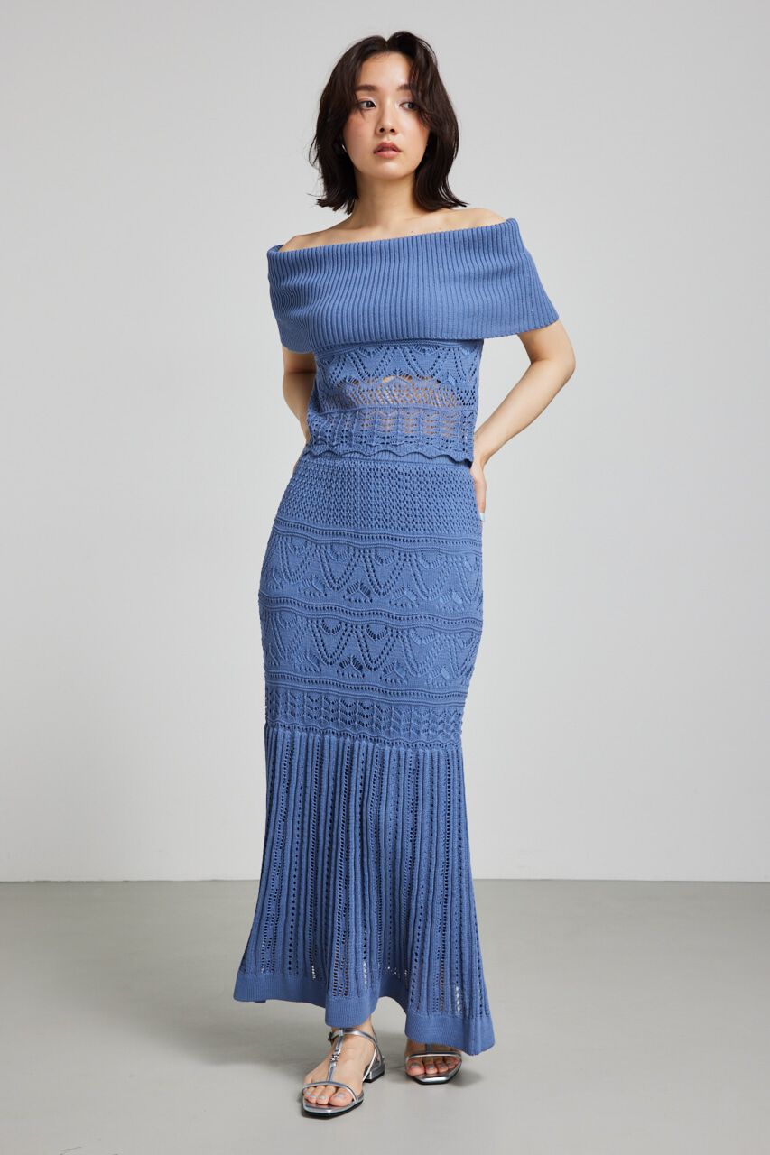 rienda「クロシェマーメイドニットスカート」|スカート|