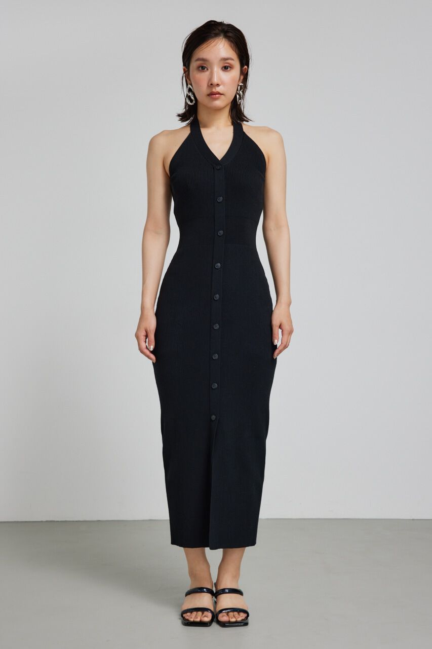 rienda「ホルターネックタイトニットワンピース」|ワンピース|