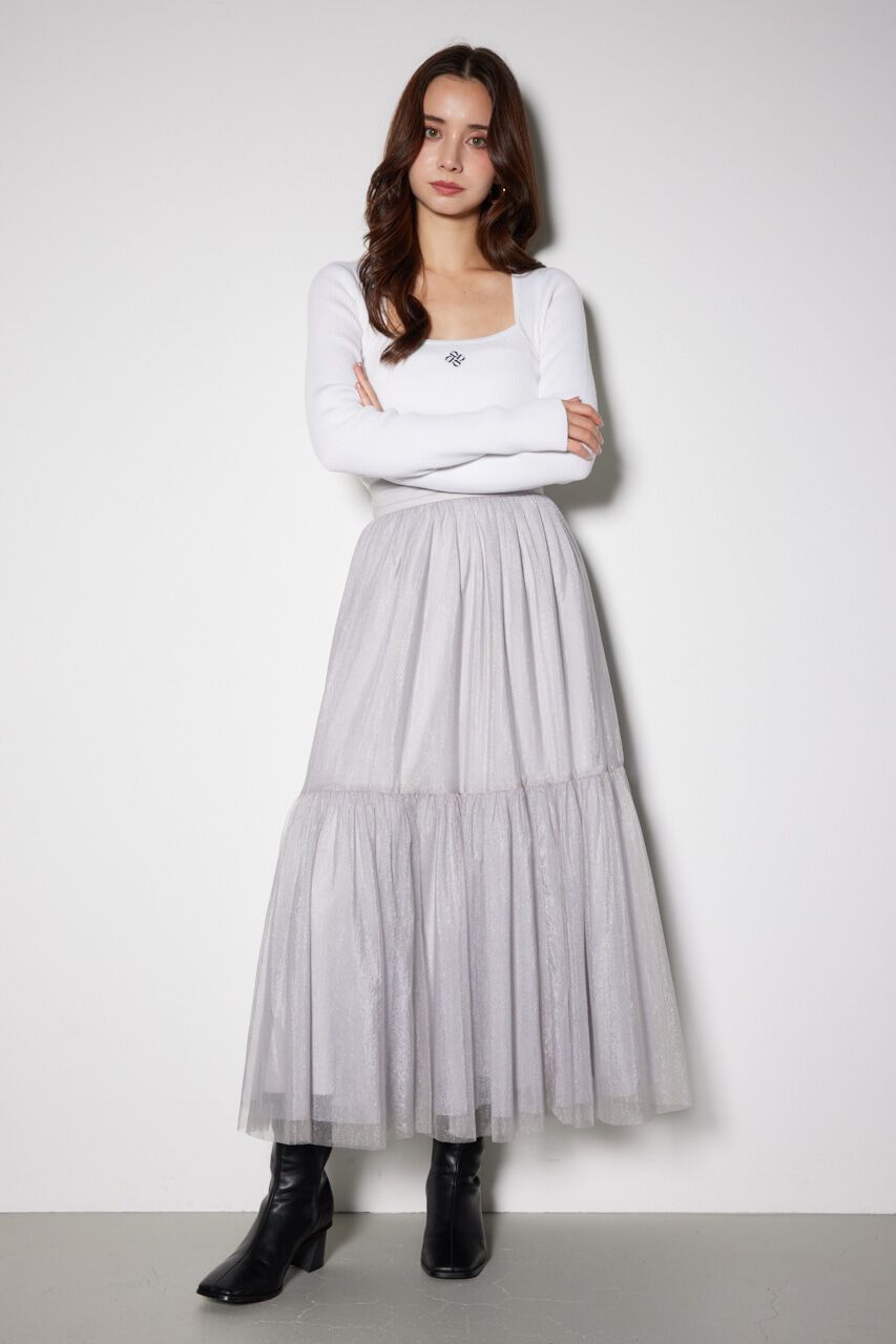 rienda「ボレロネックウォッシャブル ニットトップス」|ニット・セーター|