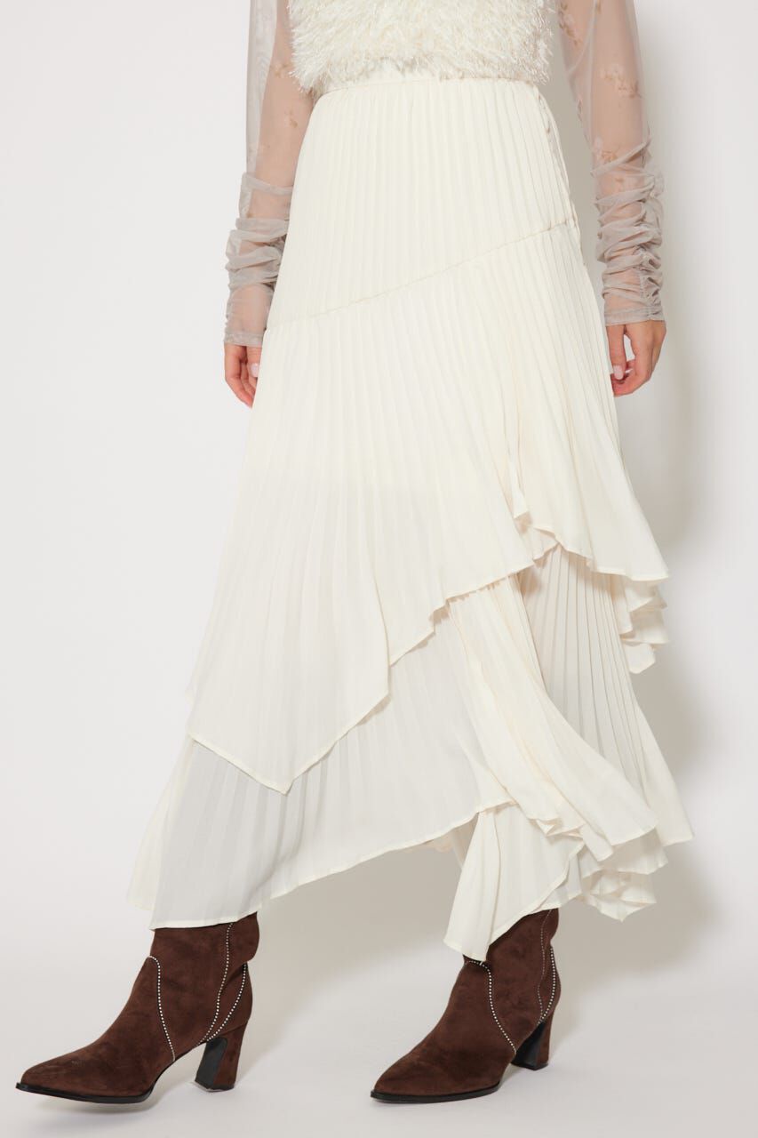 rienda「プリーツティアードマキシスカート」|スカート|