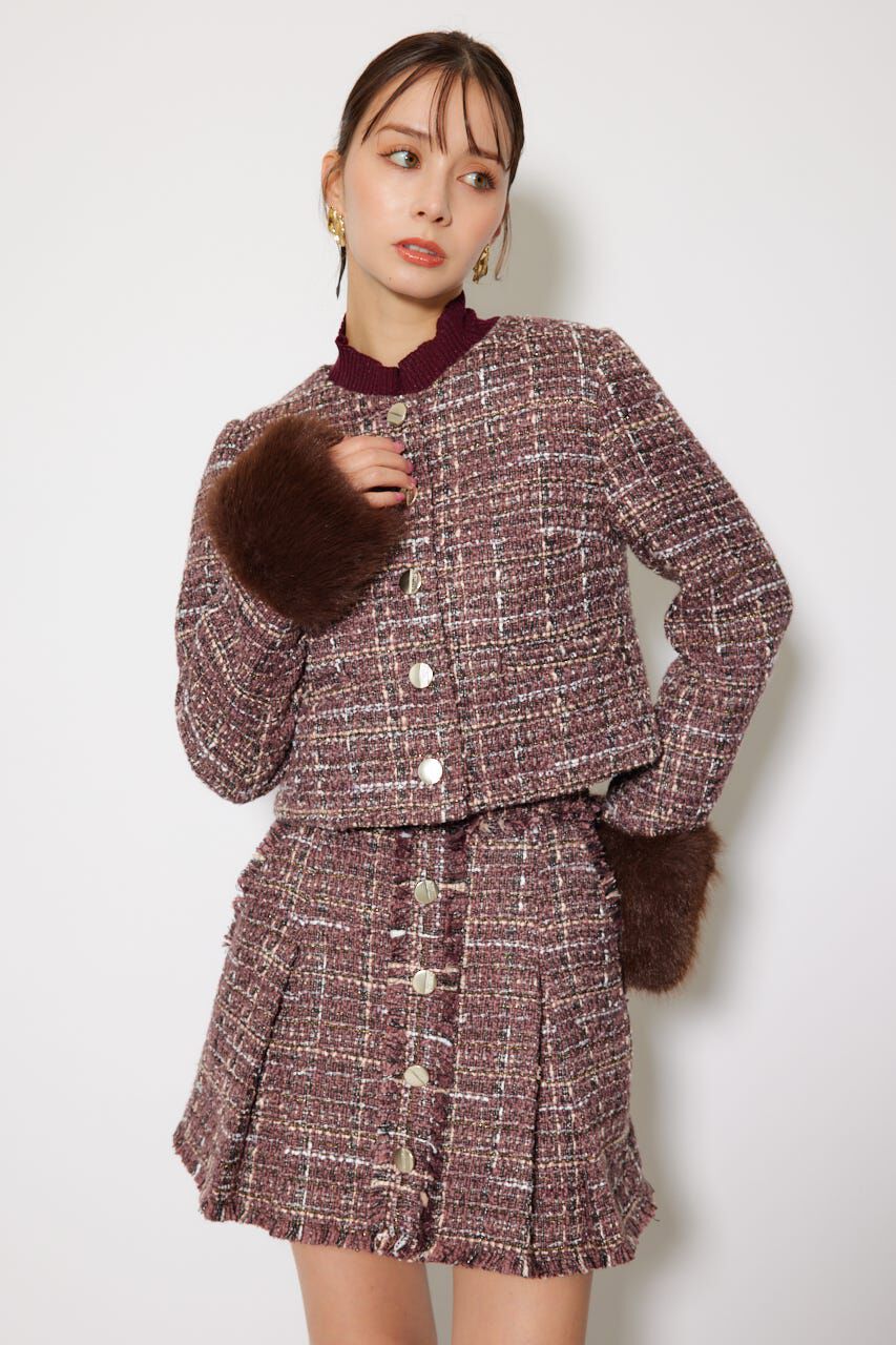 rienda「2WAYツイードショートジャケット」|その他|