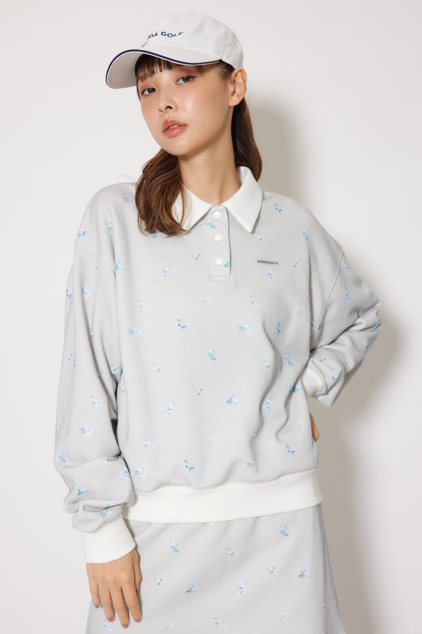 rienda「フラワースウェットトップス」|Tシャツ・カットソー|