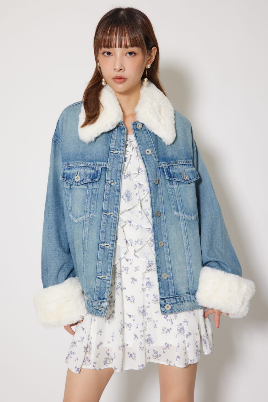 rienda「many wayステンカラーデニムブルゾン」|ブルゾン・スタジャン|