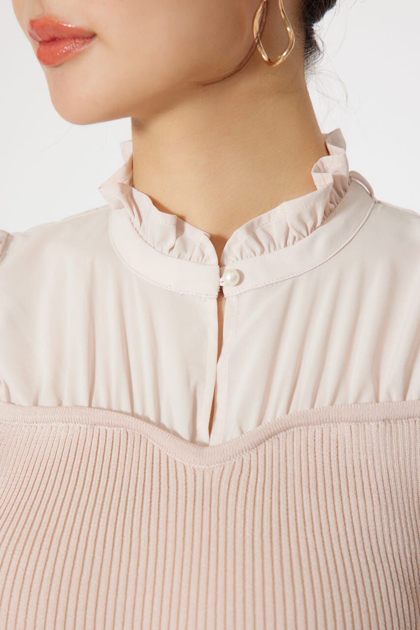 rienda「チュールドッキングニットマーメイドワンピース」|ワンピース|