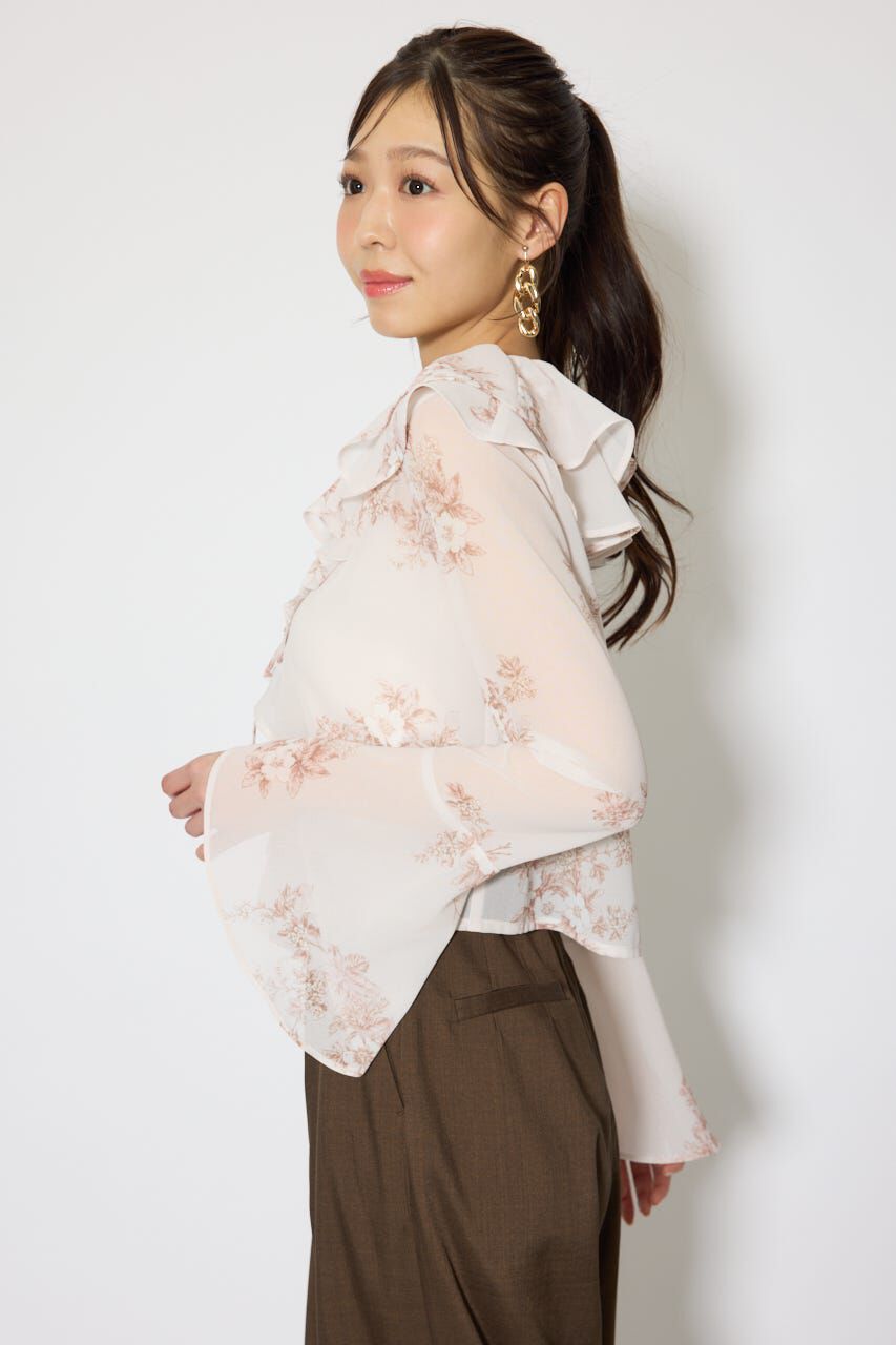 rienda「フリルカラートップス」|シャツ・ブラウス|