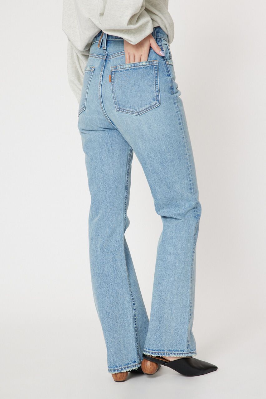 RODEO CROWNS「アシンメトリーハイウエストフレアデニム」|デニム|