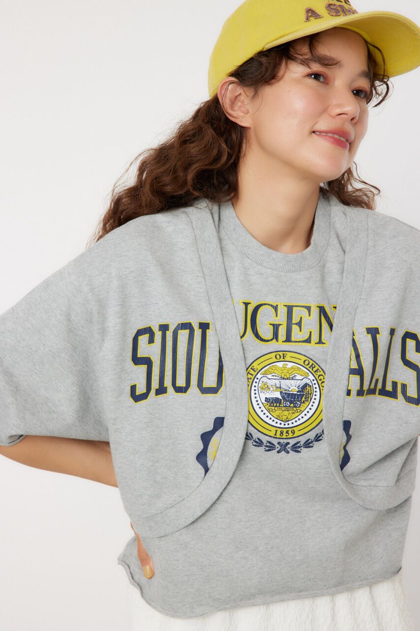 RODEO CROWNS「ボレロドッキングハーフスリーブスウェット」|Tシャツ・カットソー|