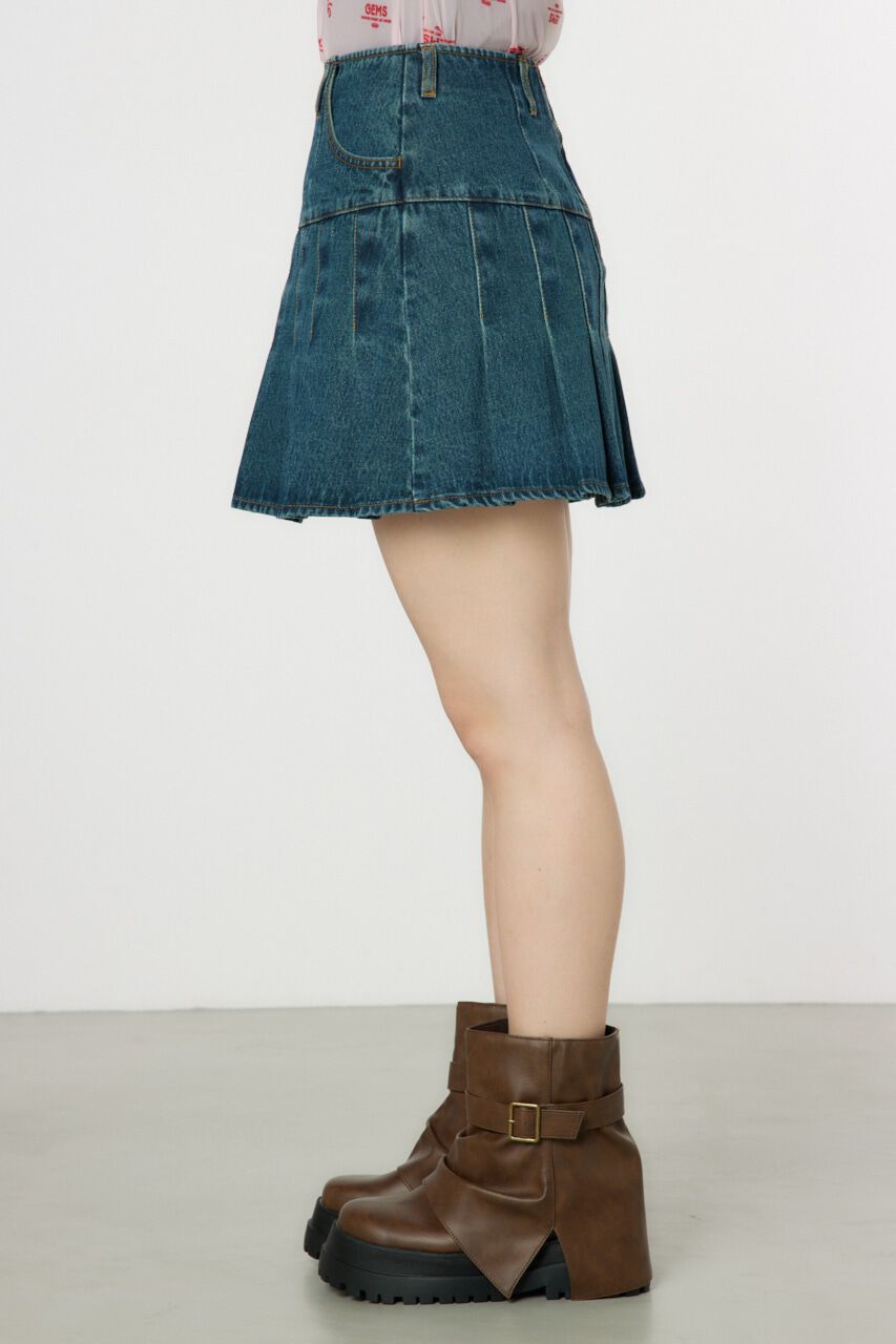 RODEO CROWNS「デニムプリーツミニスカート」|スカート|