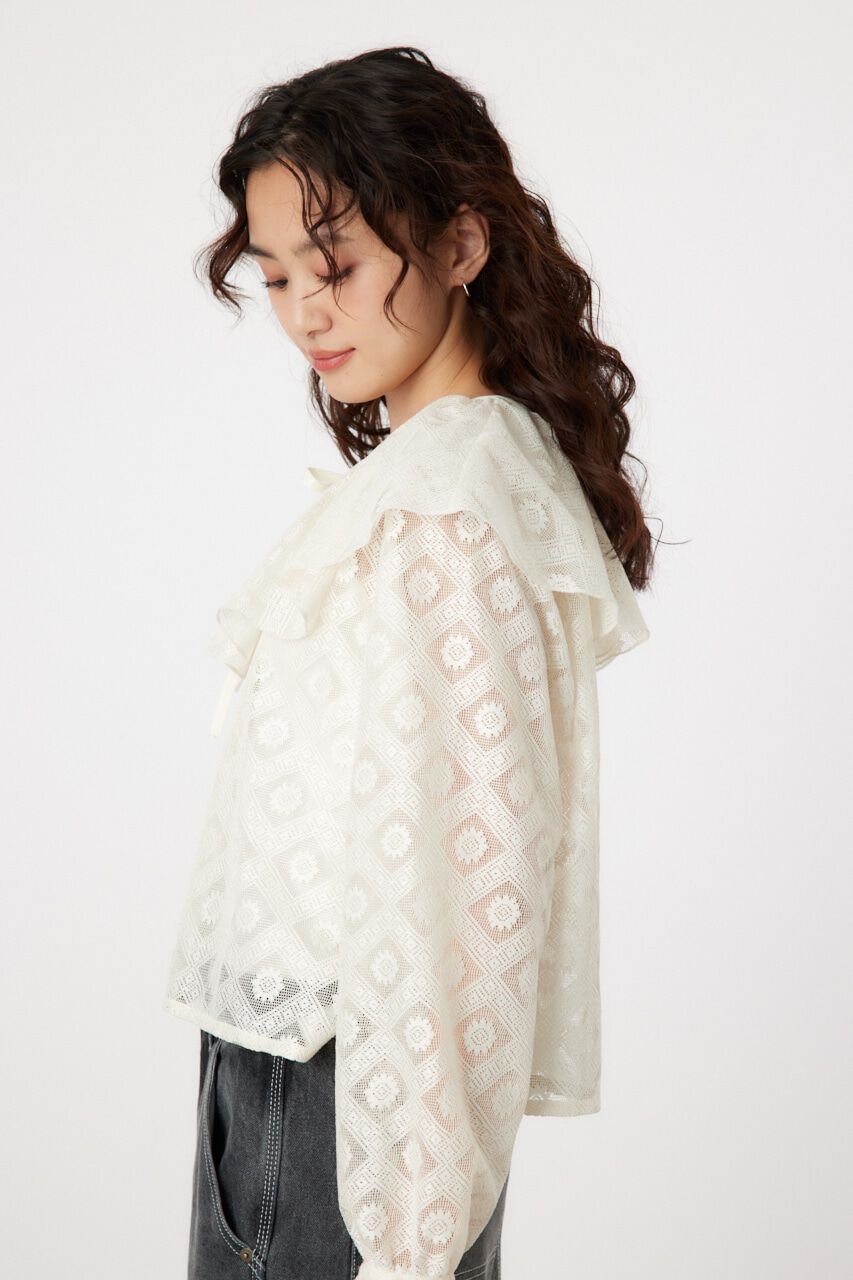 RODEO CROWNS「ラッフルレースボレロ」|シャツ・ブラウス|