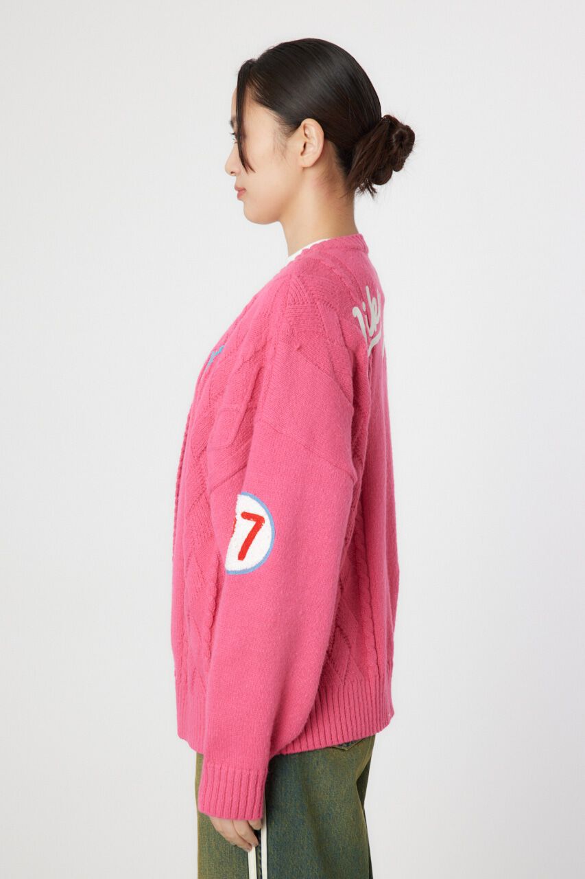 RODEO CROWNS「EMB MOTIFSケーブルカーディガン」|カーディガン|