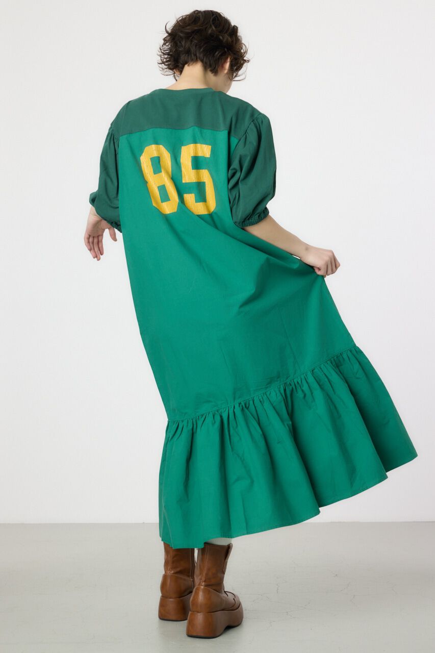 RODEO CROWNS「カレッジ 切替 パフスリーヴ ワンピース」|ワンピース|