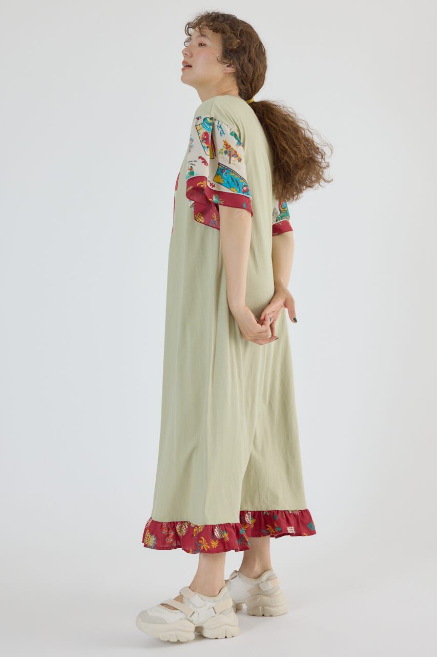 RODEO CROWNS「ドッキングアロハティアードワンピース」|ワンピース|