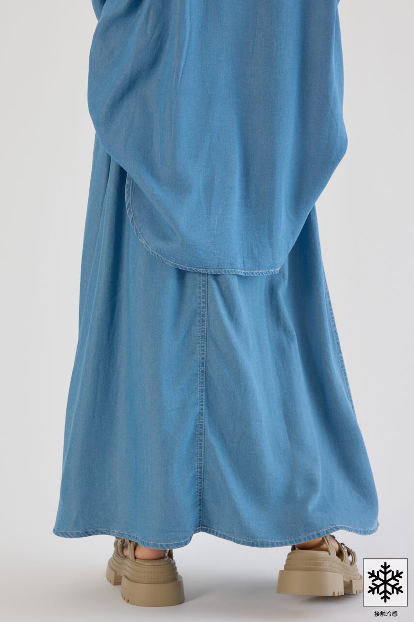 RODEO CROWNS「クールデニムリラックススカート」|デニム|