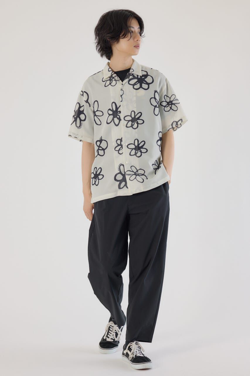 RODEO CROWNS「ポリメッシュフラワーシャツ」|シャツ・ブラウス|