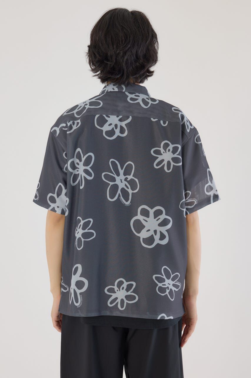 RODEO CROWNS「ポリメッシュフラワーシャツ」|シャツ・ブラウス|