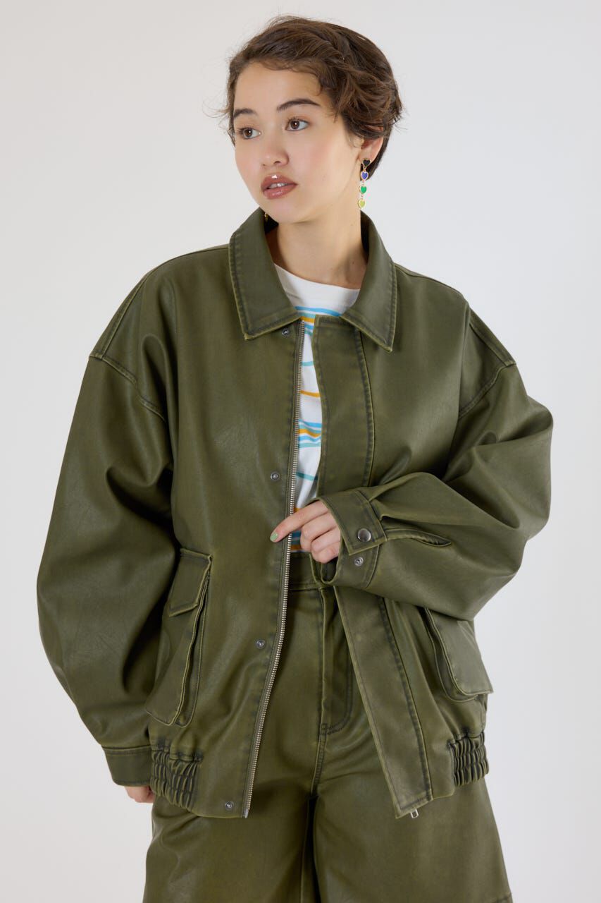 RODEO CROWNS「ヴィンテージフェイクレザーブルゾン」|その他|D/GRN3